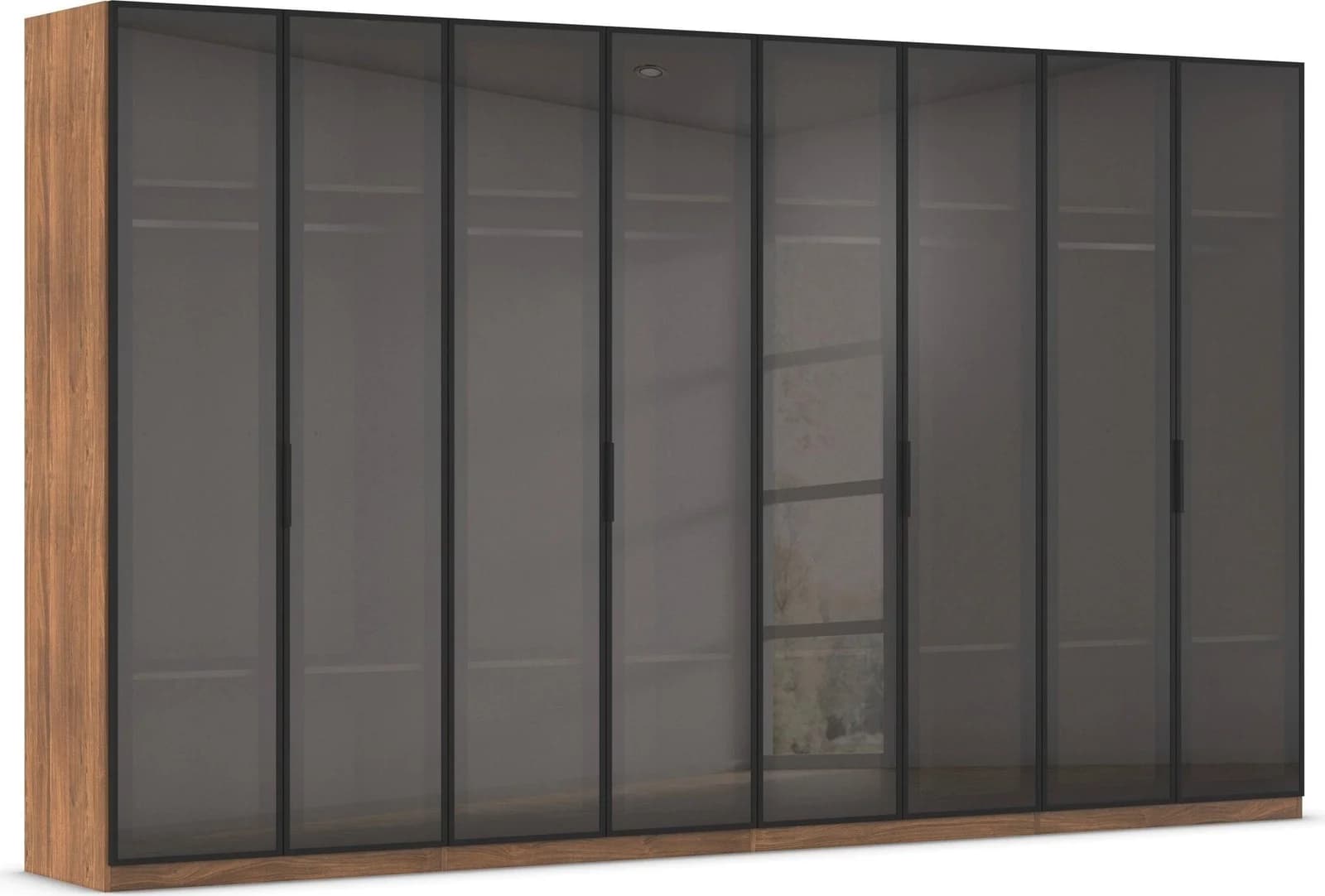 OTTO HOME Nylla Kleiderschrank Nussbaum Glasrahmentüren