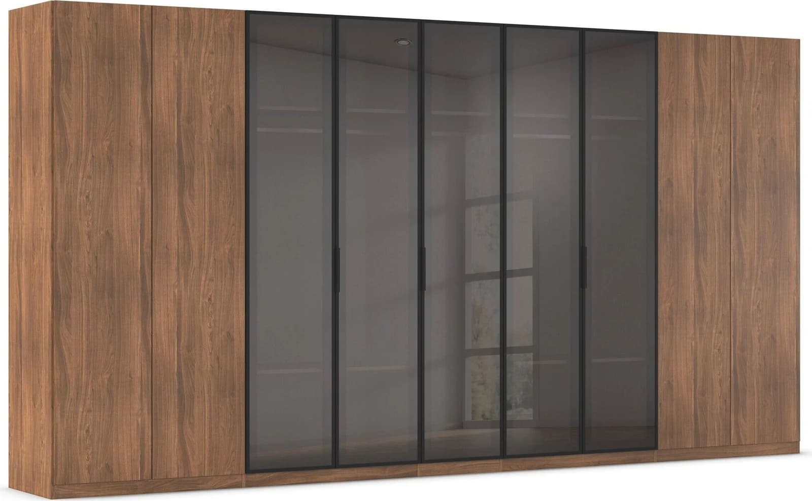 Kleiderschrank Nylla OTTO HOME braun Glasrahmentüren