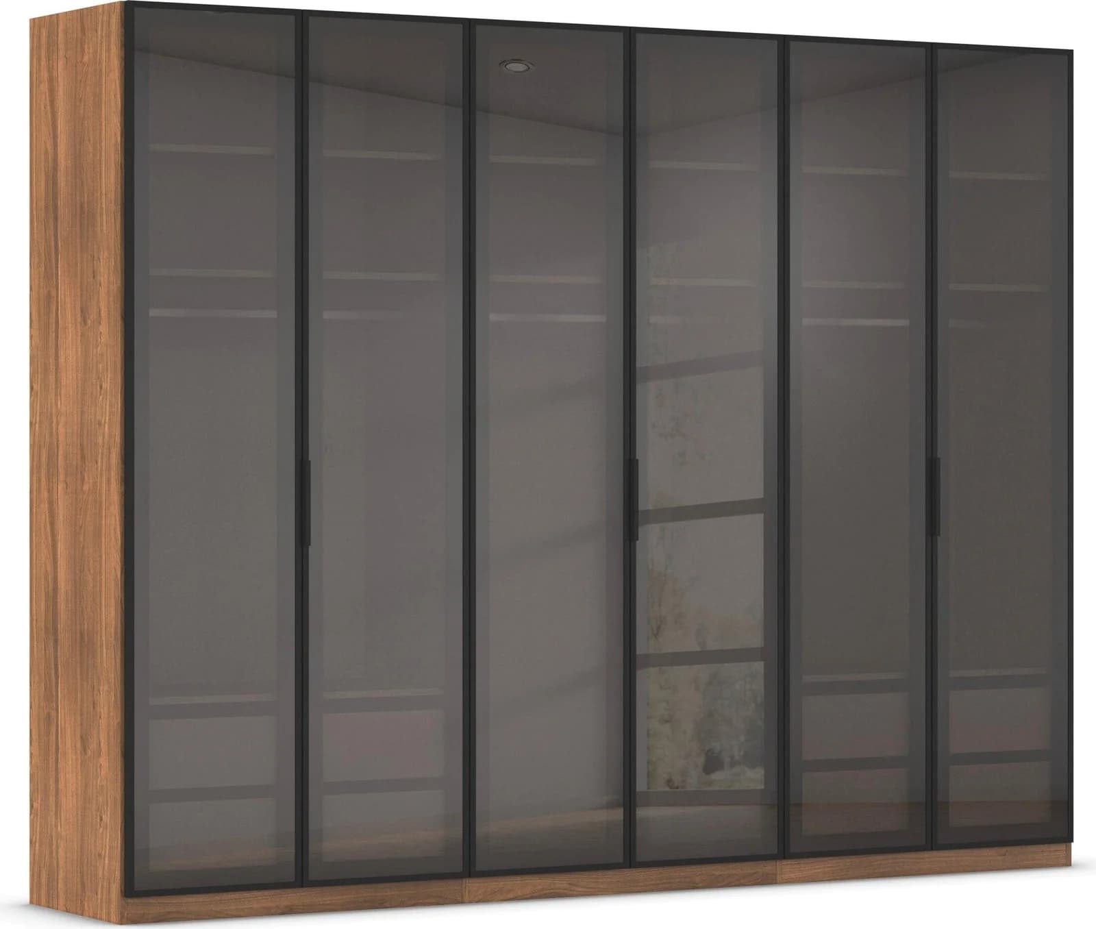 OTTO HOME NYLLA Kleiderschrank Nussbaum Glasrahmentüren