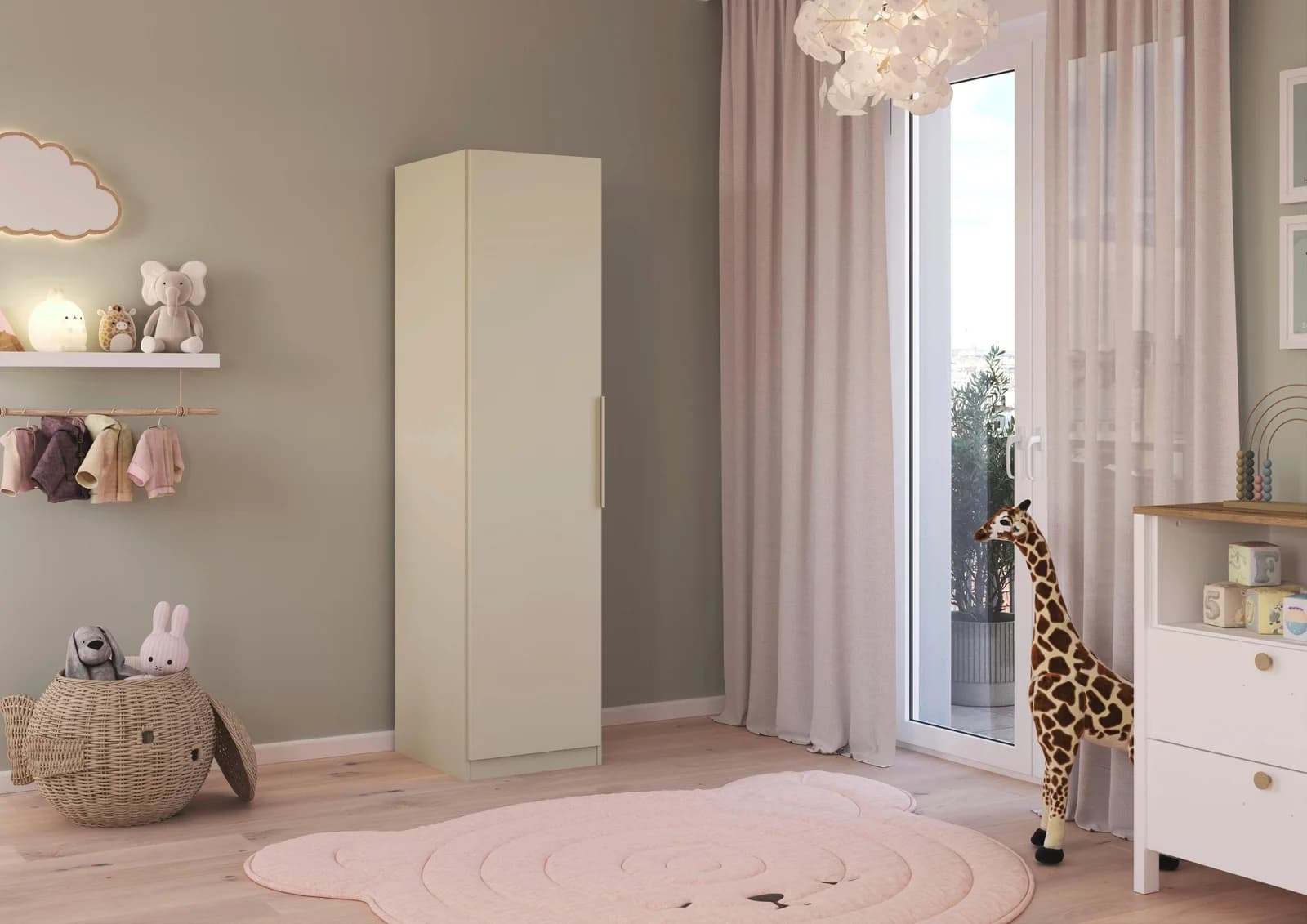 Rauch Kleiderschrank TYNDA Beige Soft-Close Schnellmontage