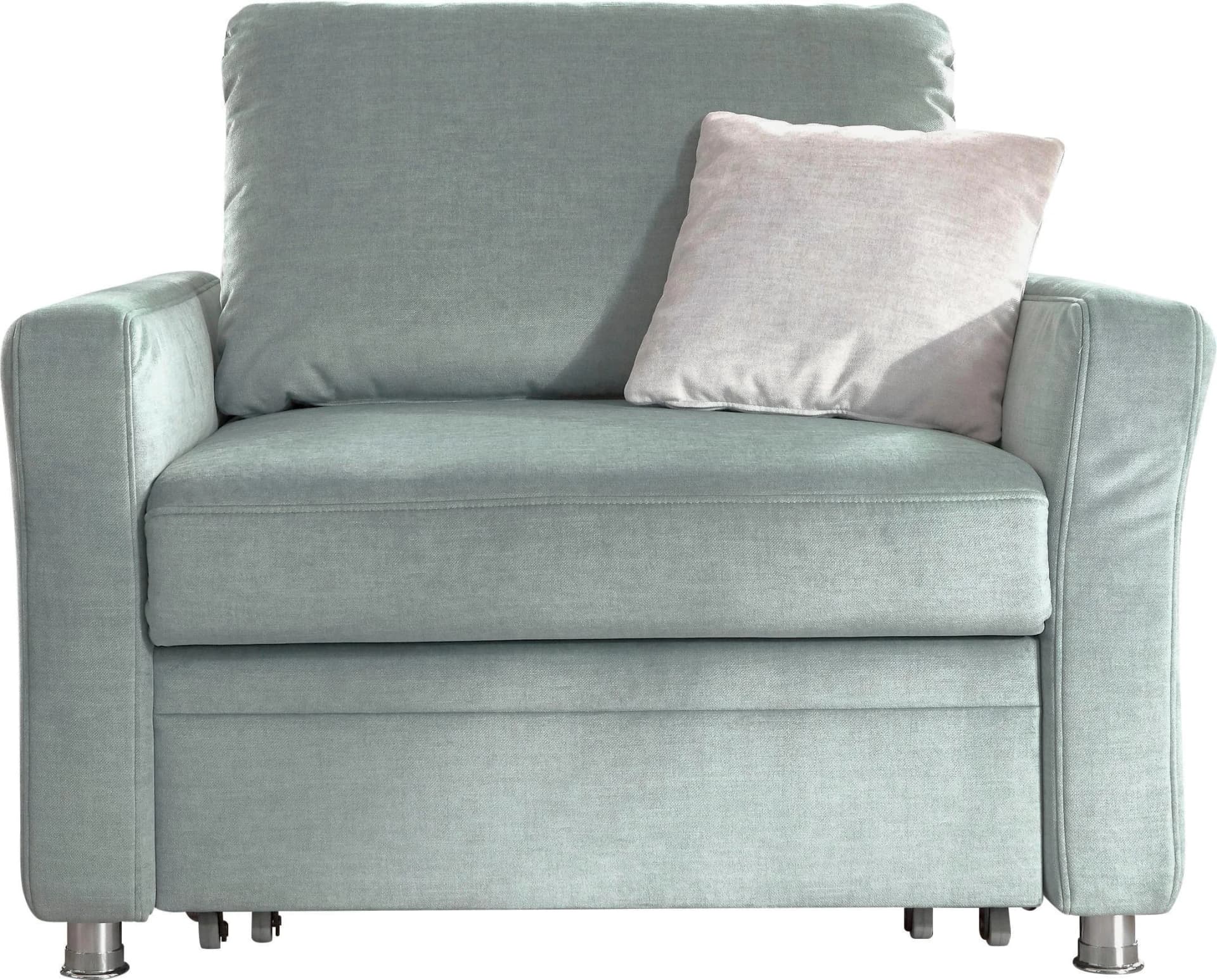 Schlafsofa DIE PLANBAR mit Schlaffunktion Samt blau
