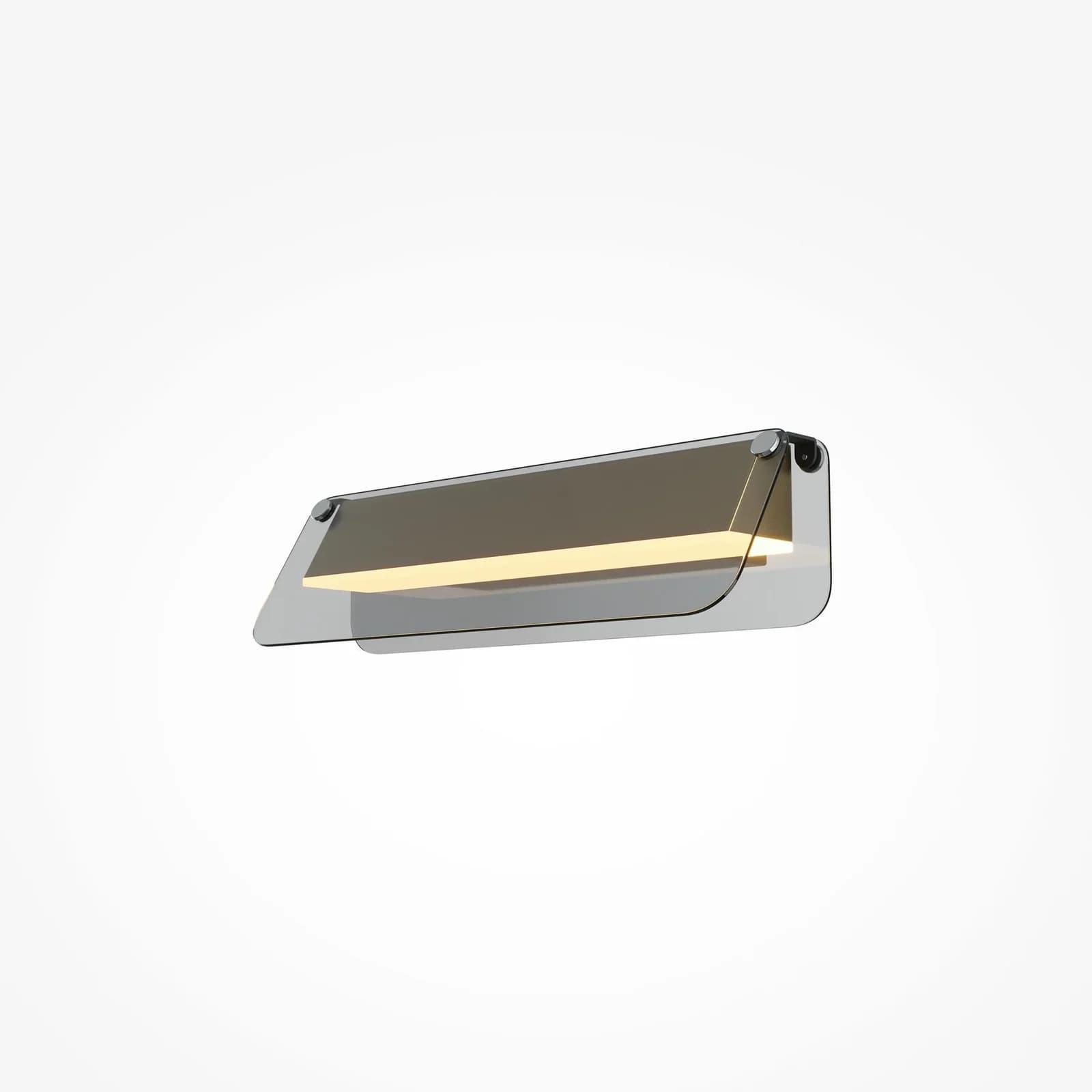Maytoni LED-Wandlampe FLAT 30 cm Metall/Glas