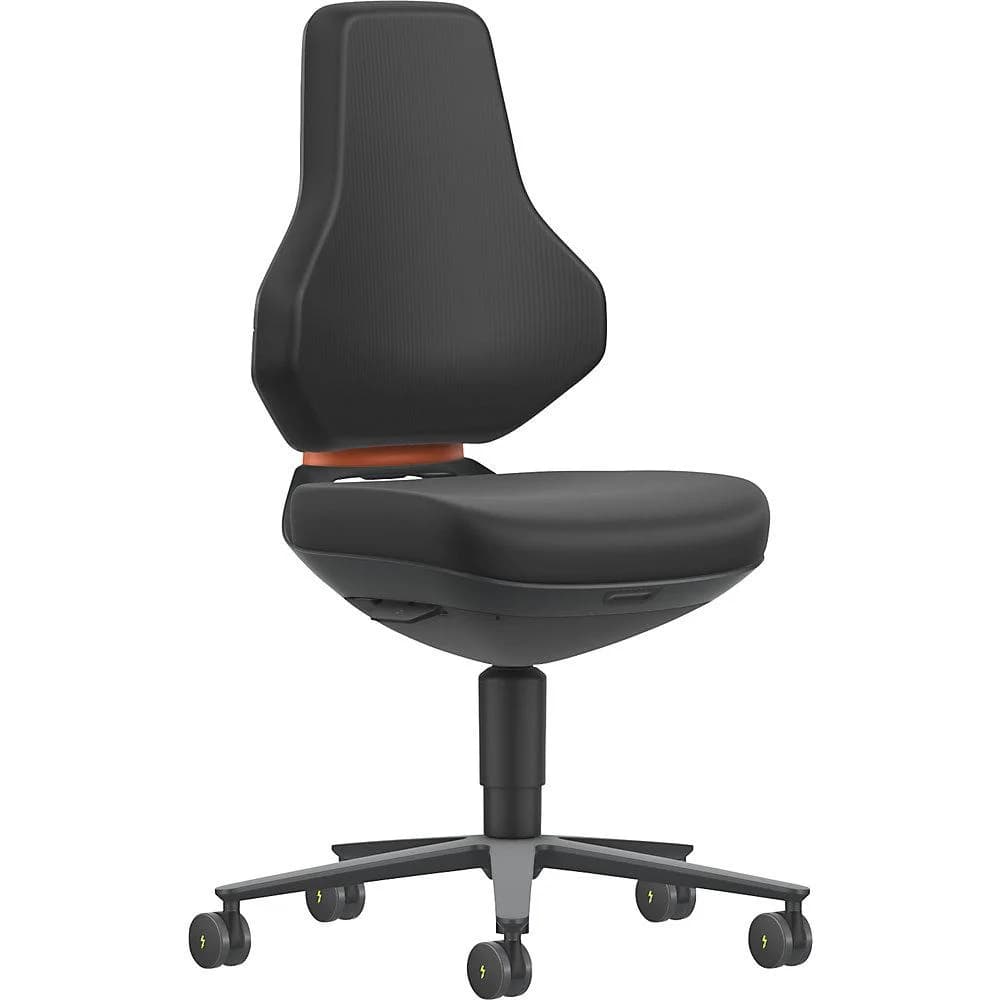 bimos ESD-Arbeitsdrehstuhl TEXON Schwarz Skintec