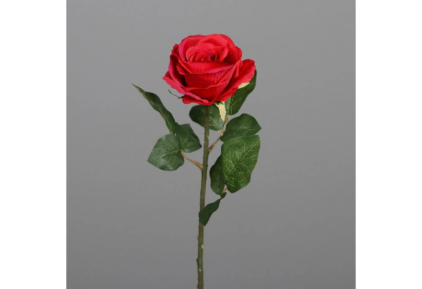 DPI Kunstblume Rose Rot 48 cm mit Drahtstil