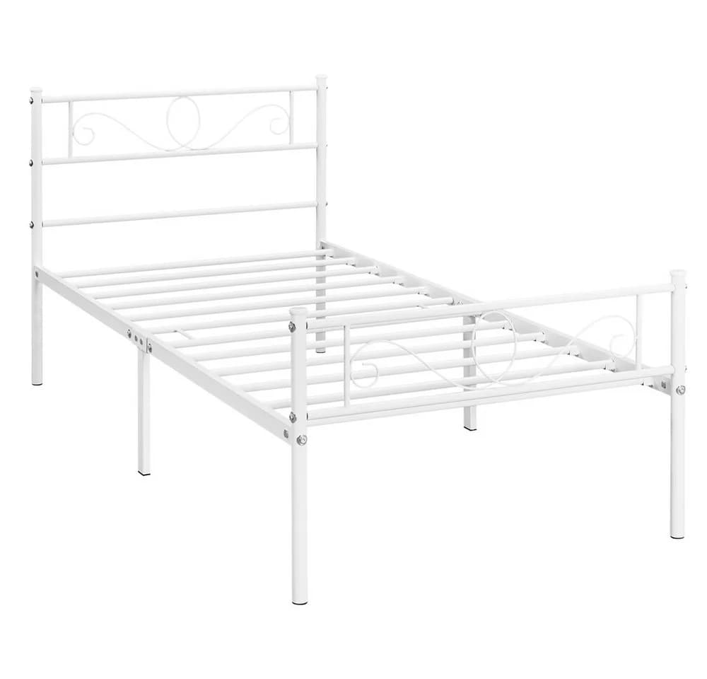 Yaheetech Metallbett mit Kopfteil Industrieller Stil