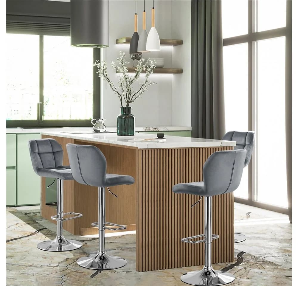 Moderner Barhocker aus Metall und Kunststoff
