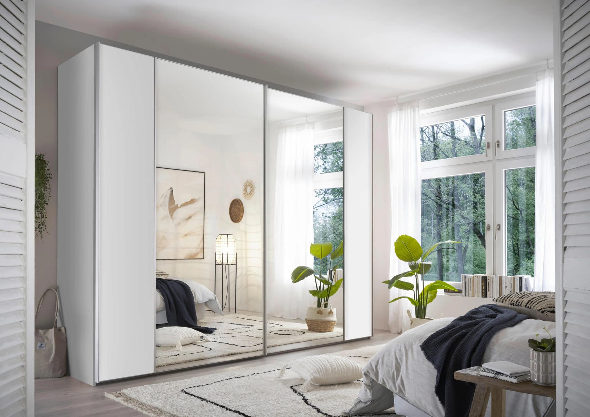 Schwebetürenschrank STAUD Sonett 120 Weiß