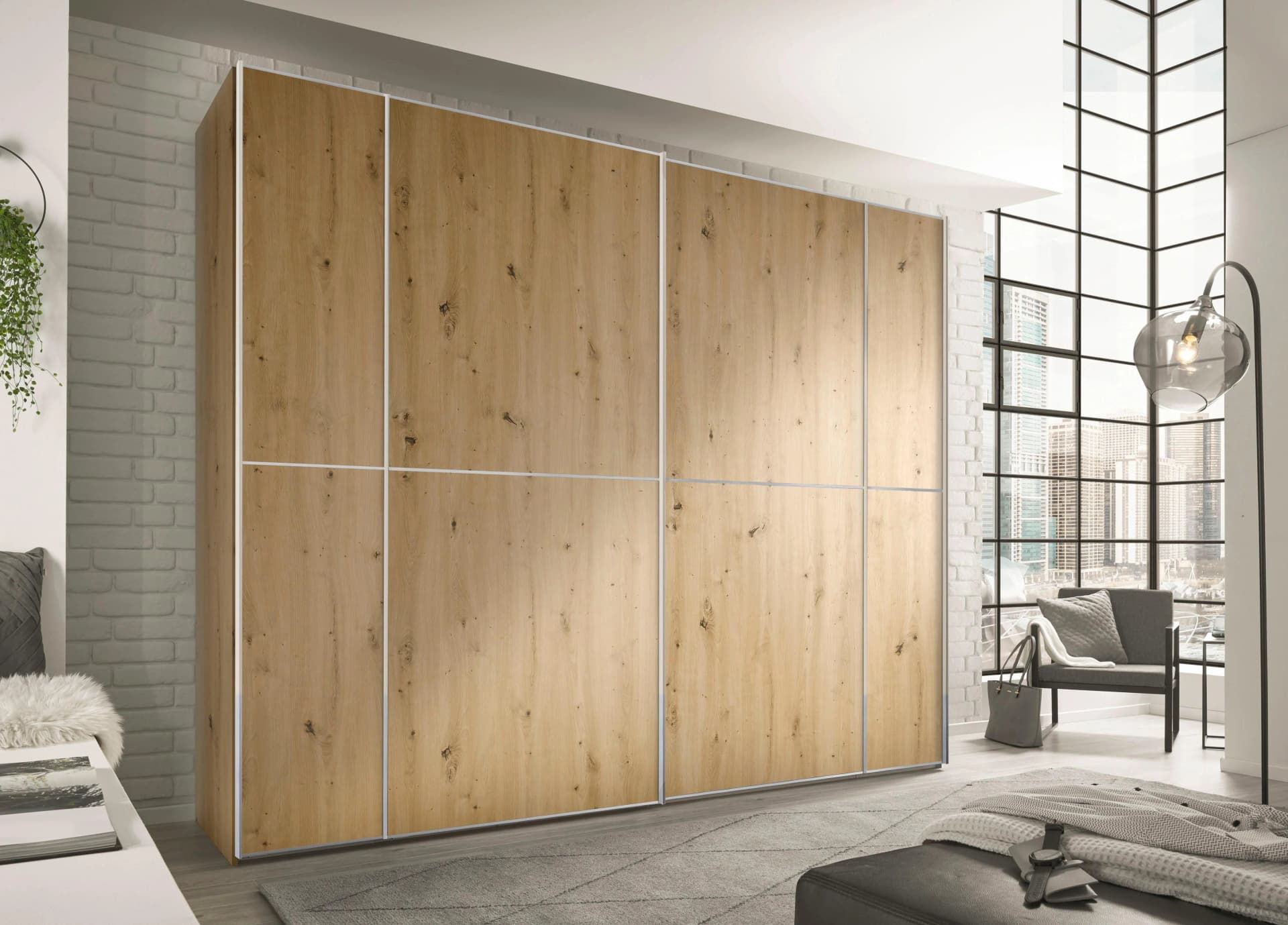 Schwebetürenschrank STAUD "Sonett 200" Artisan Eiche