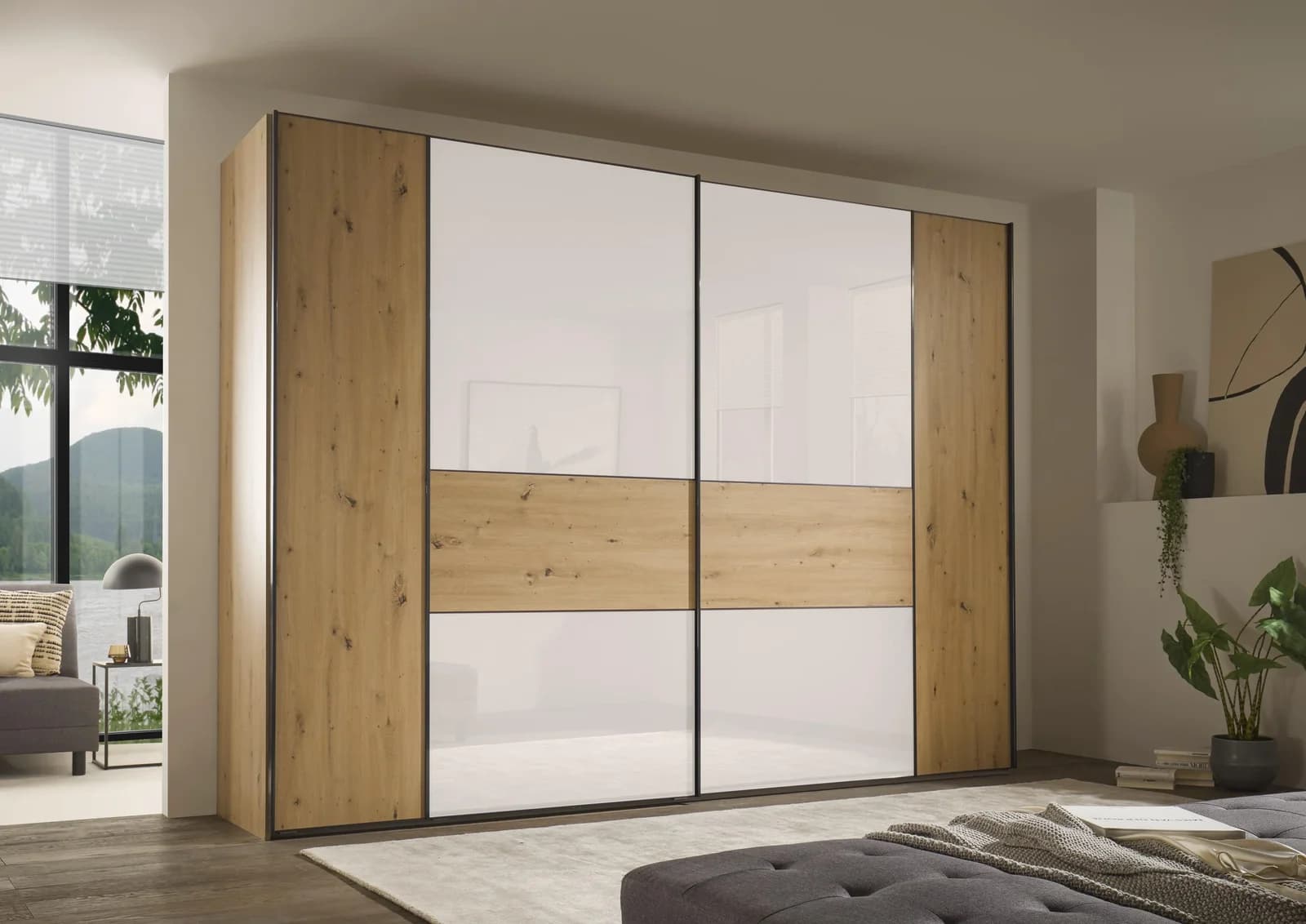 Schwebetürenschrank STAUD "Sonett 321G" Eiche Schwebetüren