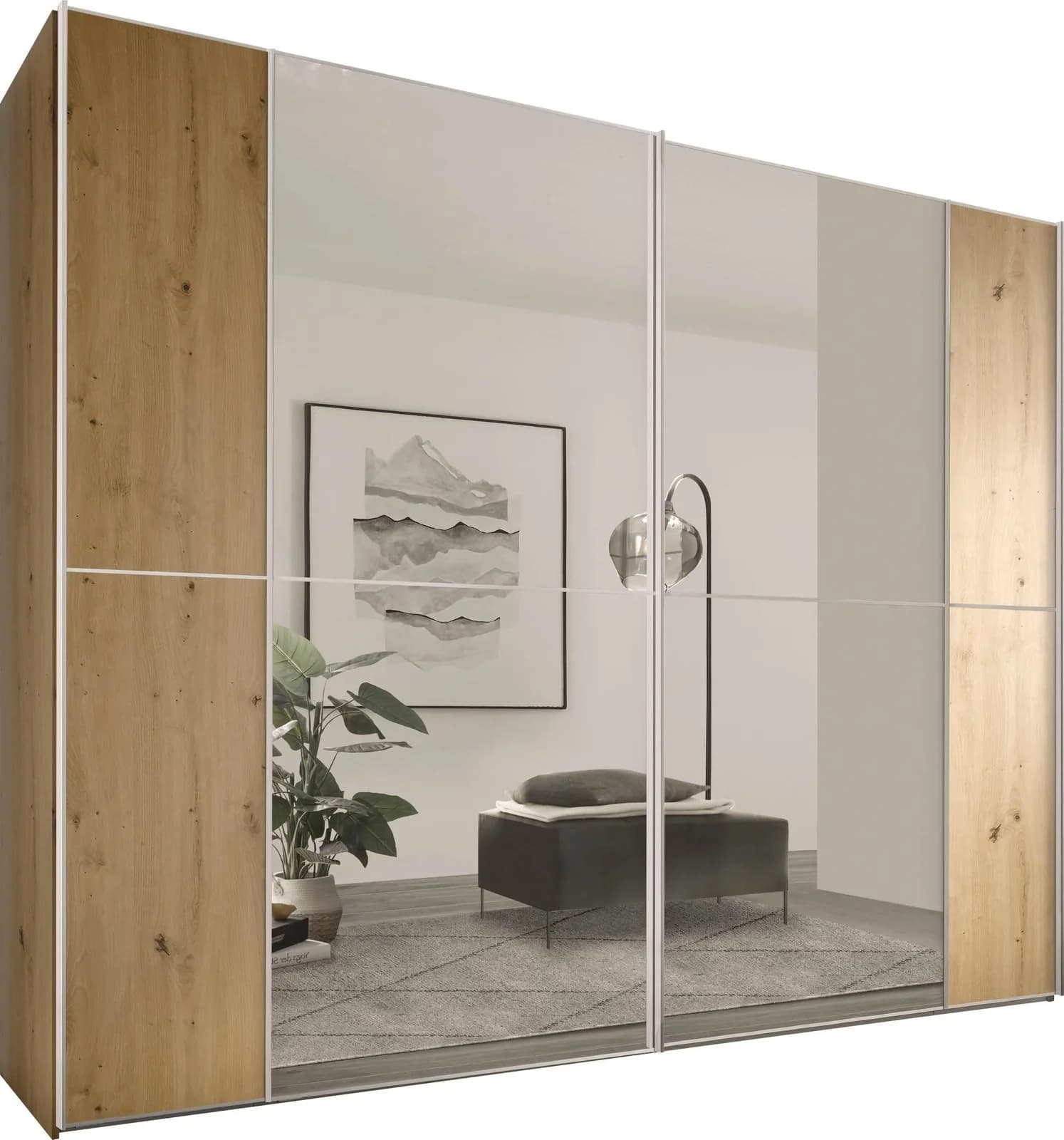 Schwebetürenschrank STAUD "Sonett 220" Artisan Eiche
