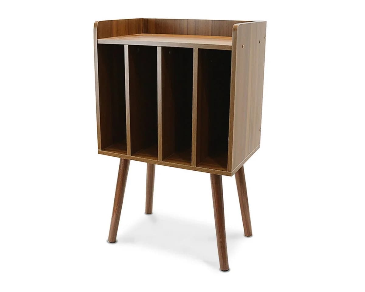 Divit Regal Schrank für Vinylplatten VP1 Holzoptik Retro