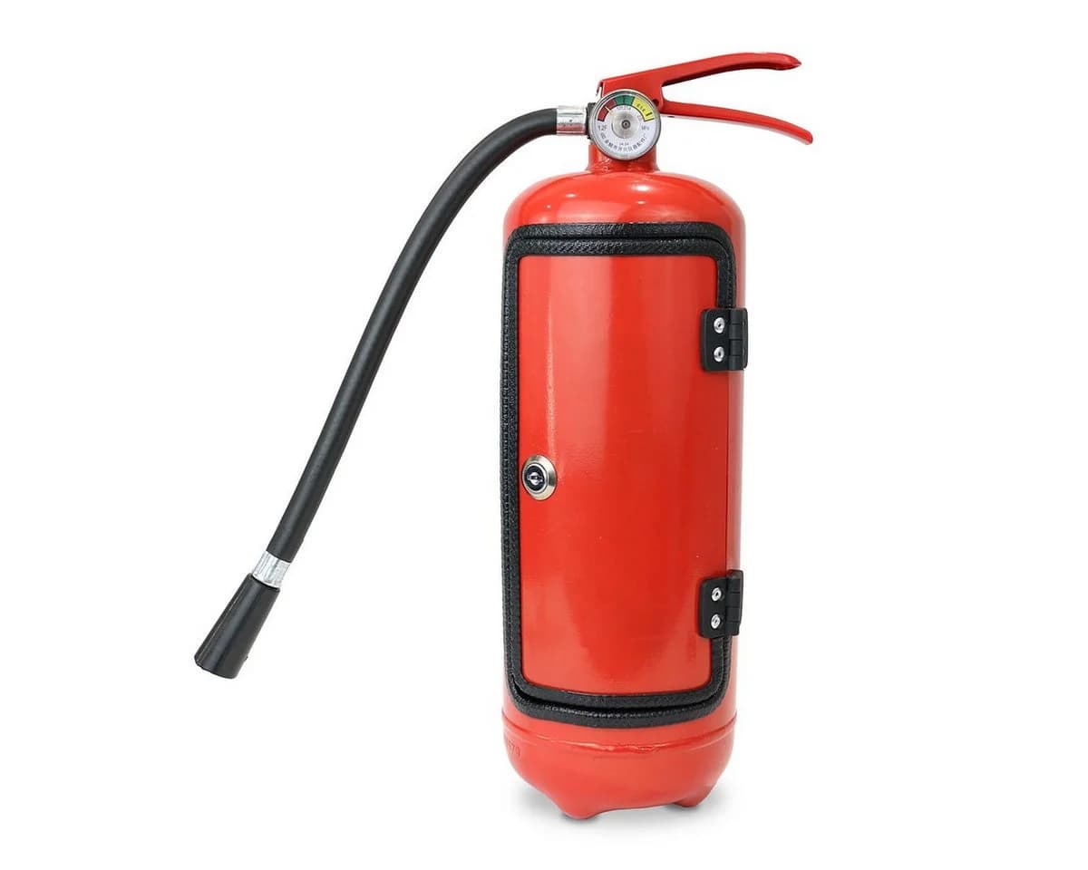 Divit Deko-Wandregal Minibar Feuerlöscher Design Rot