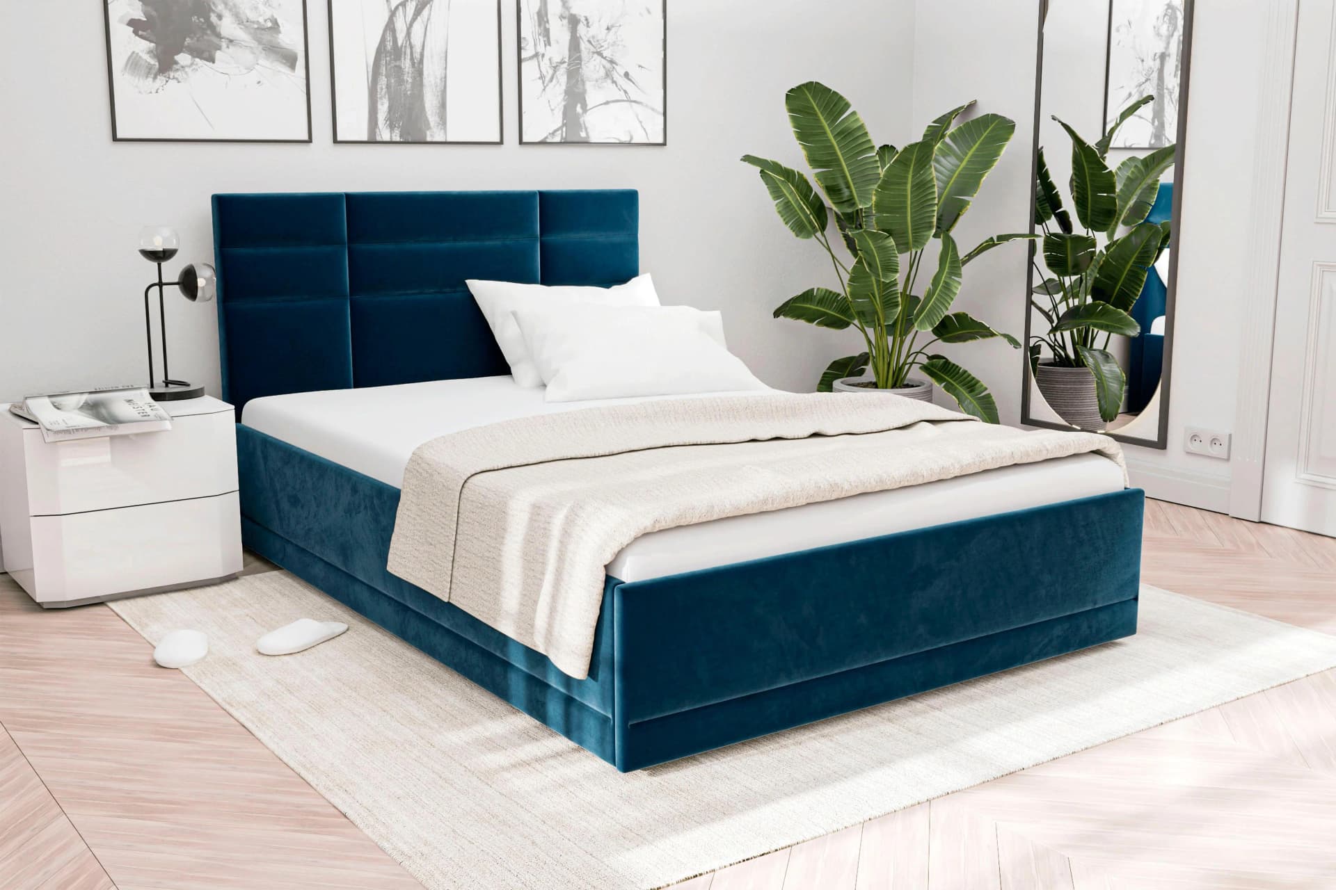 Westfalia Schlafkomfort Polsterbett Prag Blau