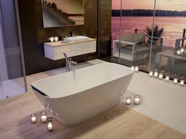 Hoesch Badewanne LaSenia 1900x900 freistehend flach BiColor