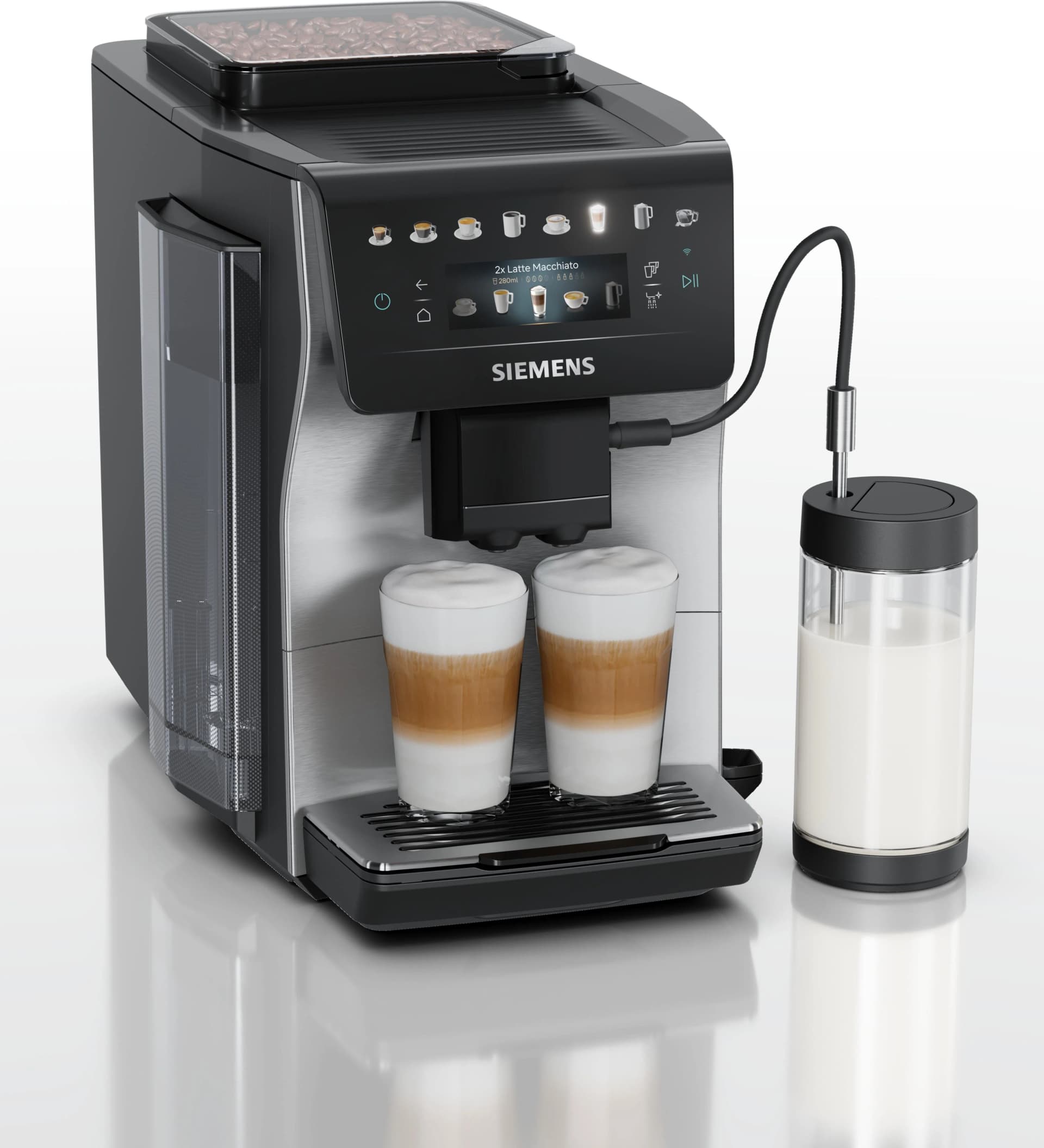 SIEMENS Kaffeevollautomat TP605EM3 Edelstahl Schwarz