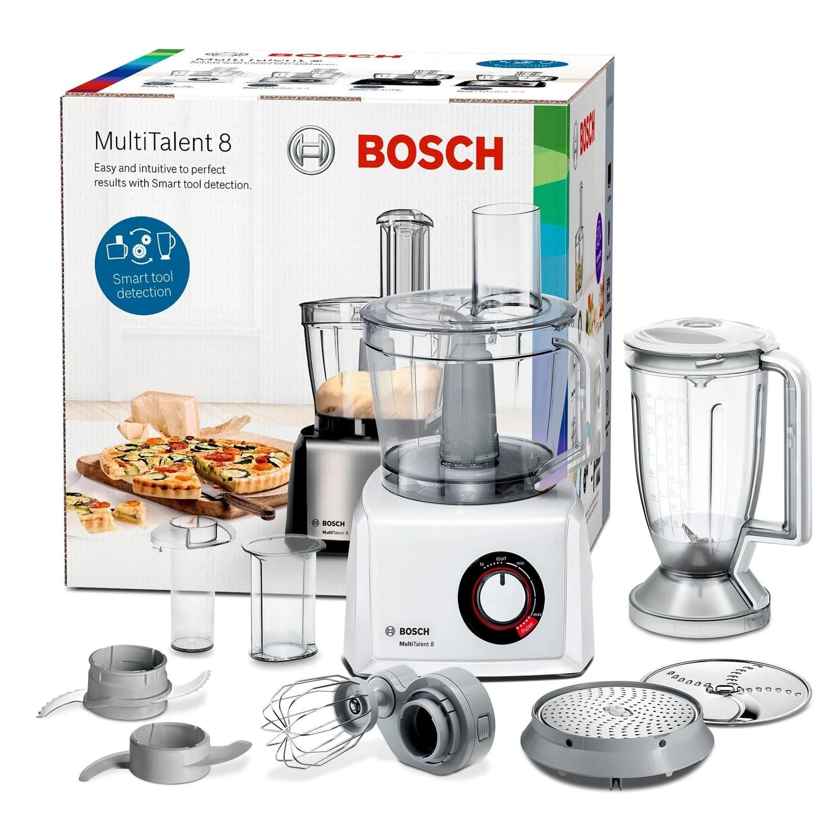 Bosch Kompakt-Küchenmaschine MultiTalent 8 weiß 1.000 Watt