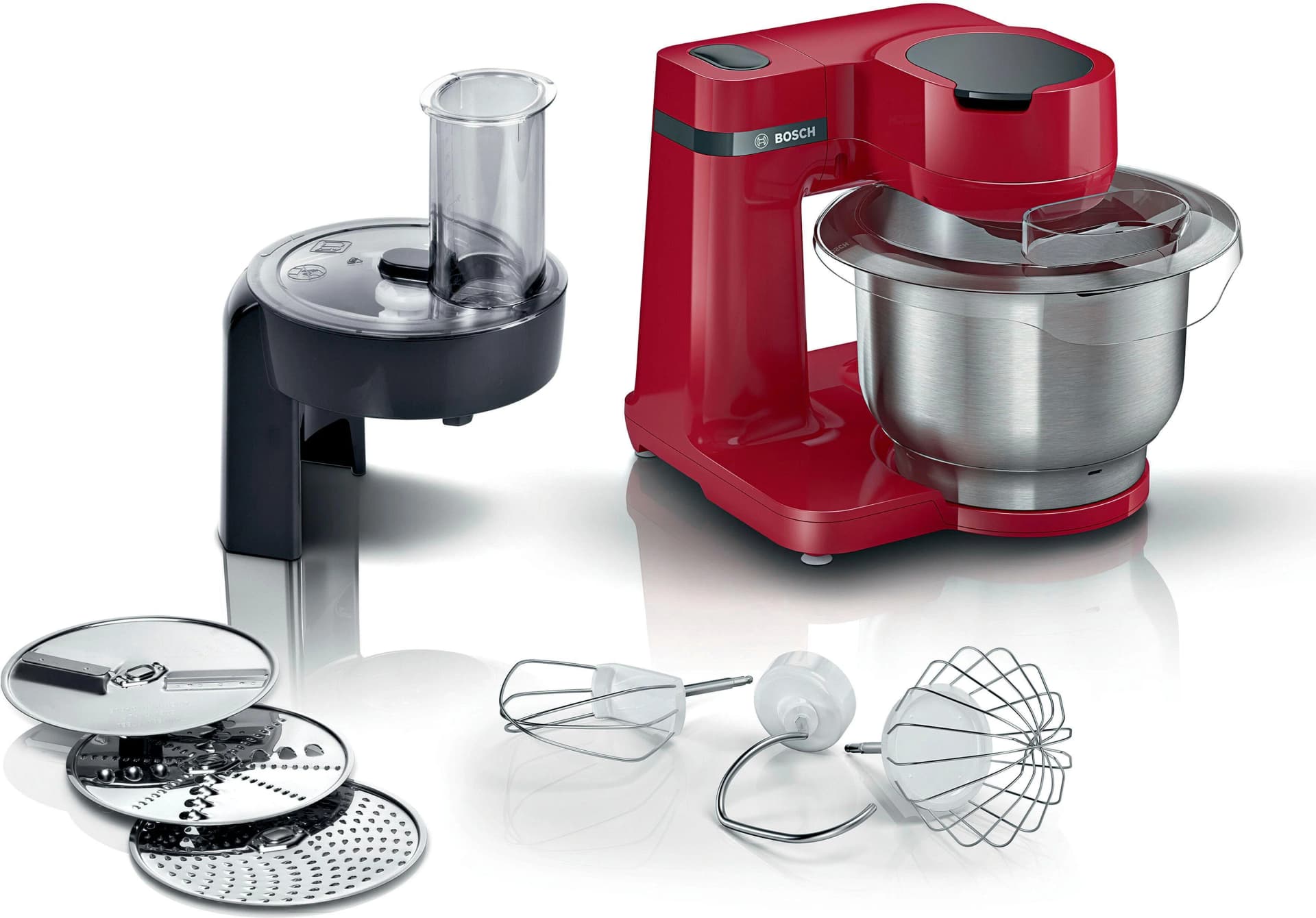 Bosch Küchenmaschine MUMS2EB01 MUM Serie 2 Rot Durchlaufschnitzler