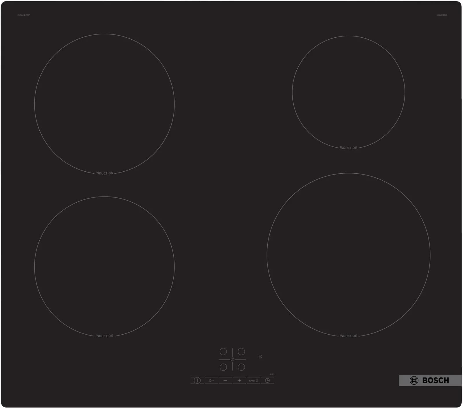 BOSCH Induktions-Kochfeld PIE61RBB5E Schwarz
