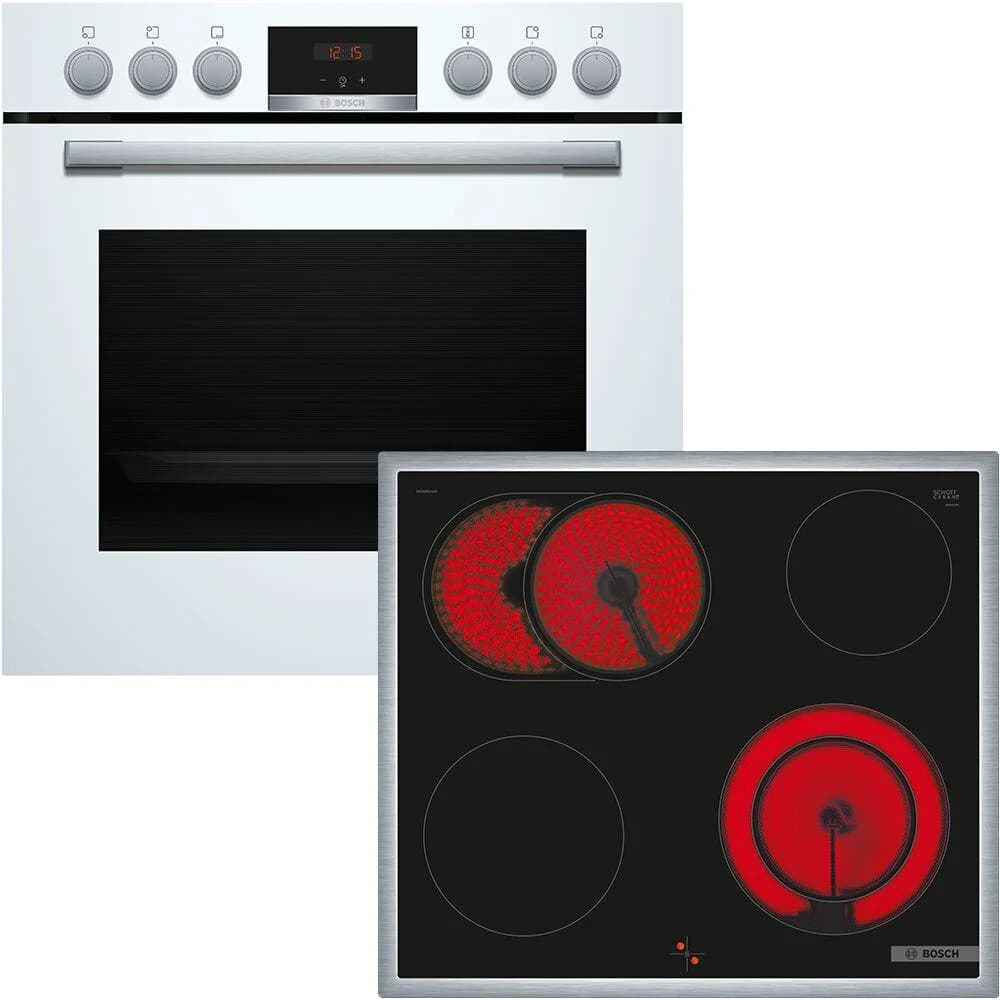 Bosch HND411LW63 Serie 4 Herdset Weiß/Edelstahl