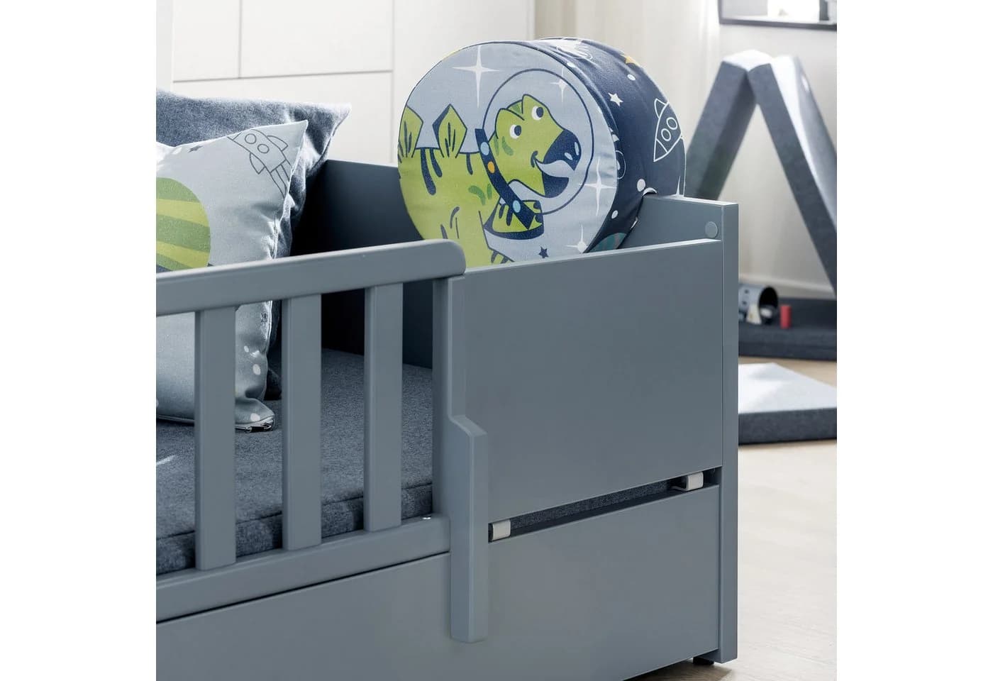 PAIDI Rausfallschutz Little Flo Mattblau Holzwerkstoff