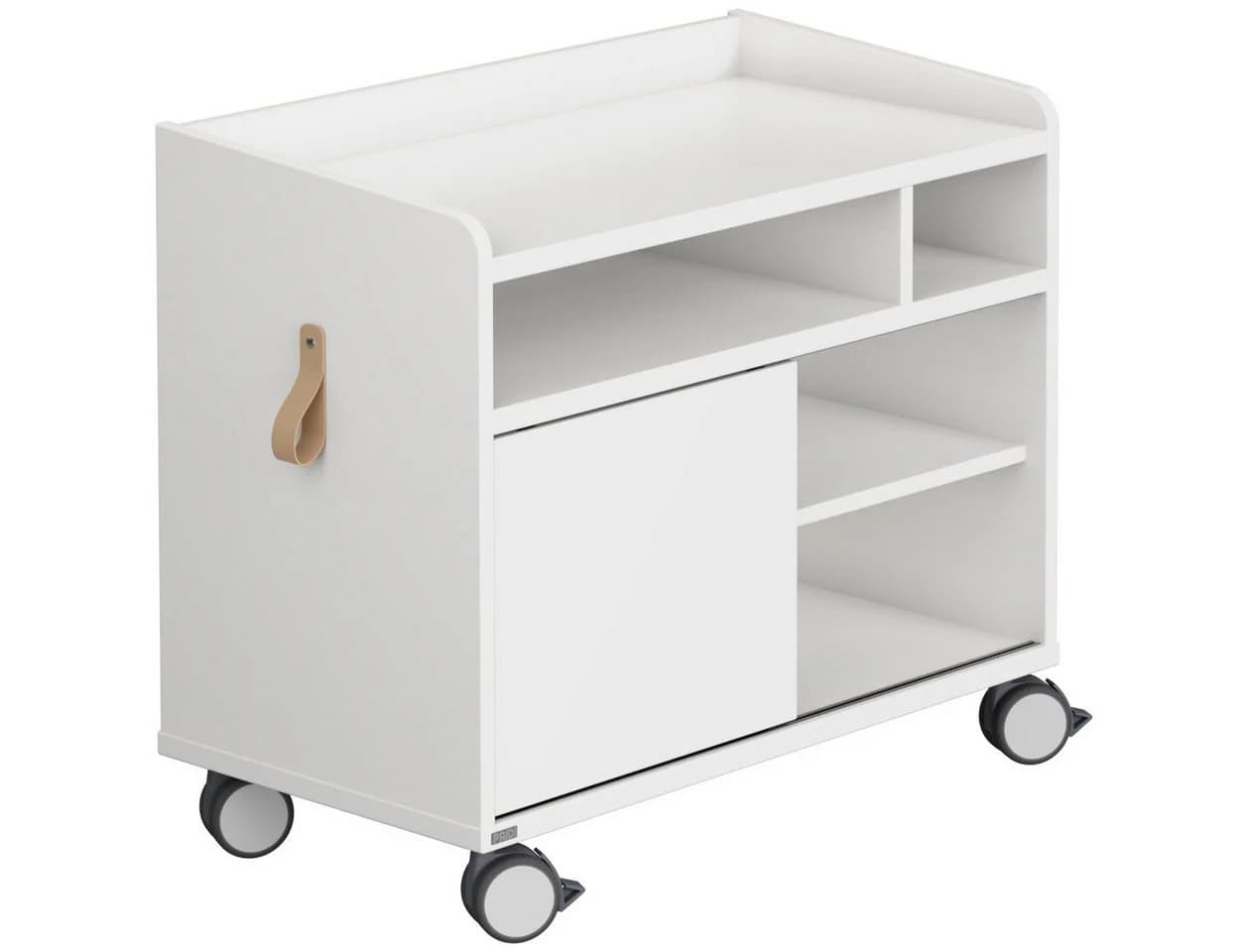 PAIDI Rollcaddy S Container mit Schiebetür und Rollen Kreideweiß