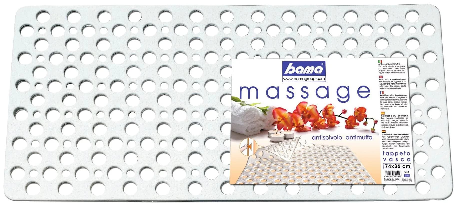 Bischof Wanneneinlage MASSAGE Weiß Kunststoff