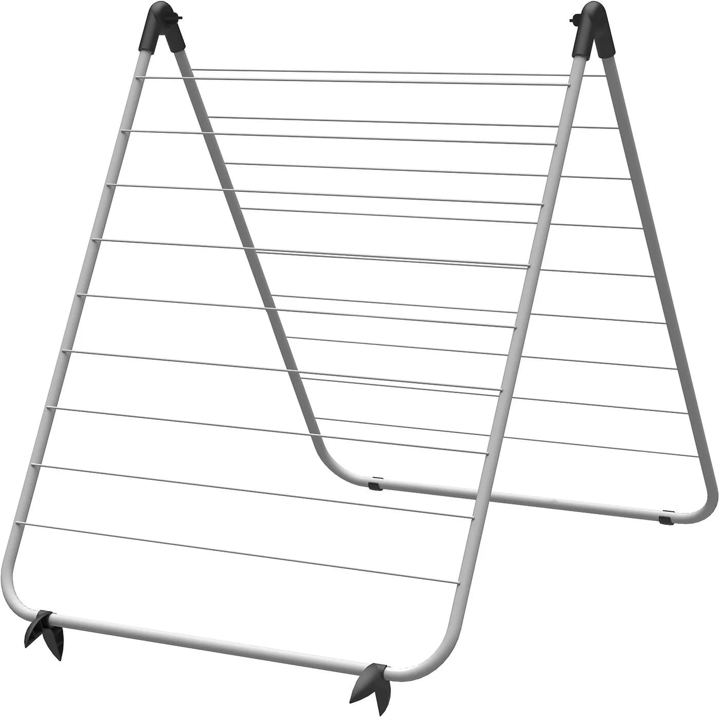 BISCHOF COLOMBO Badewannen-Wäscheständer BAGNO Silber/Schwarz Zusammenklappbar