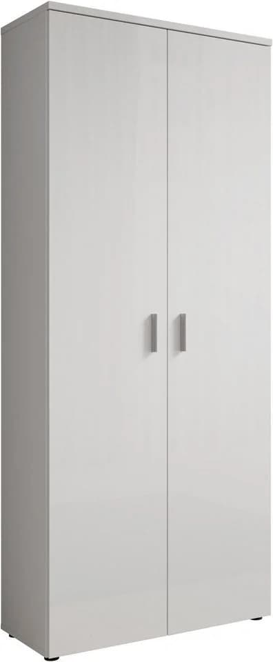 HBZ-MEBLE Schuhschrank Lincoln Weiß Glanz 2 Türen
