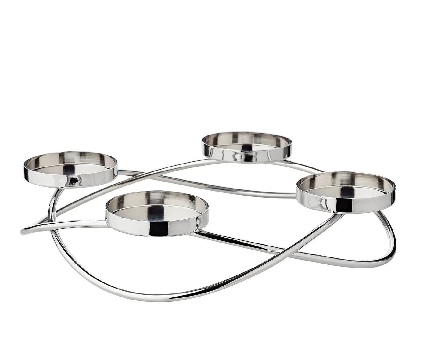 EDZARD Adventskranz Alva Edelstahl Silber Ø 33 cm