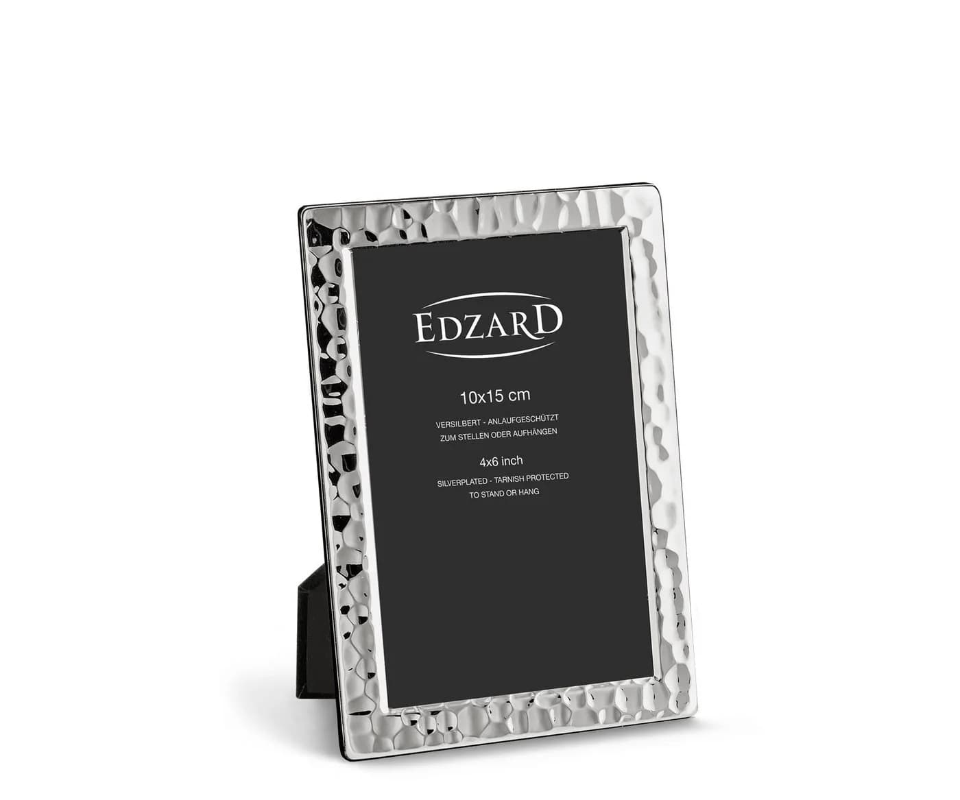 EDZARD Bilderrahmen Pavia Versilbert 2er Set 10x15 cm