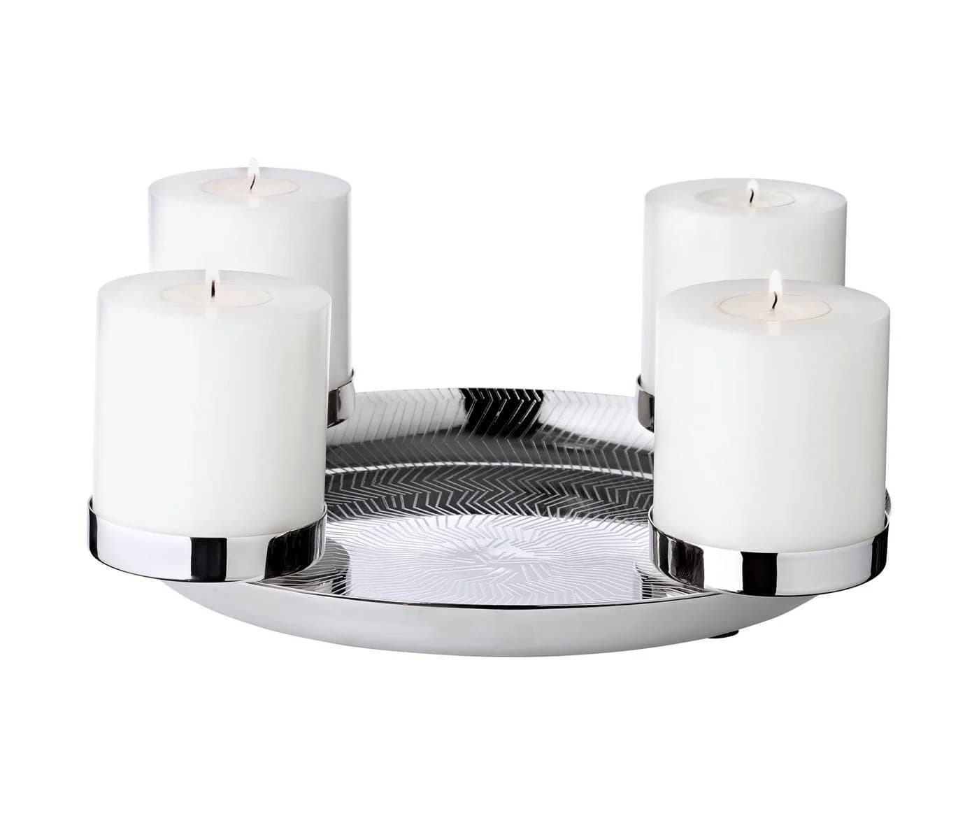 EDZARD Adventskranz Kaya Silber-Optik 36 cm