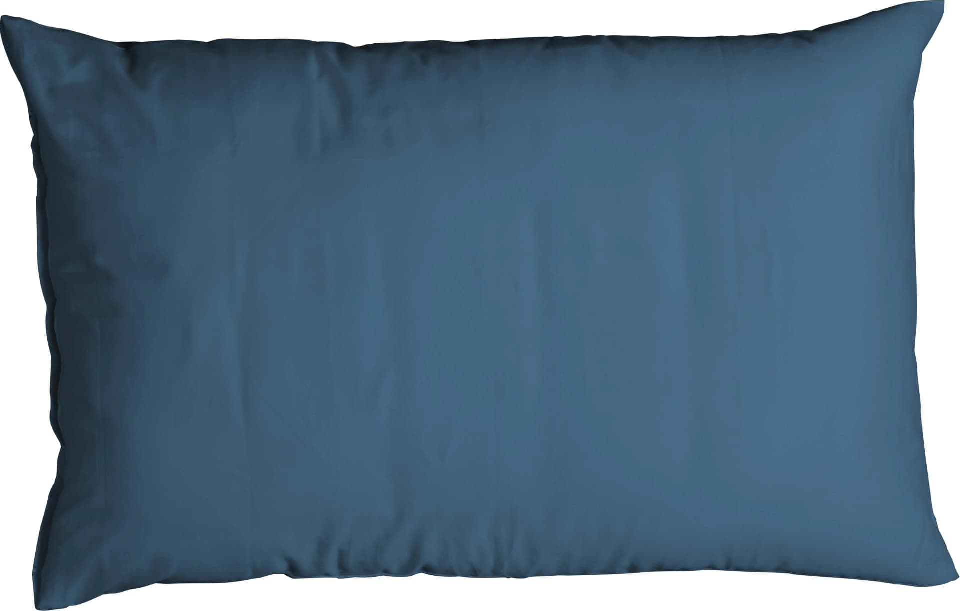 CASATEX Kissenbezug Uni Marineblau Satin Baumwolle 40x80cm