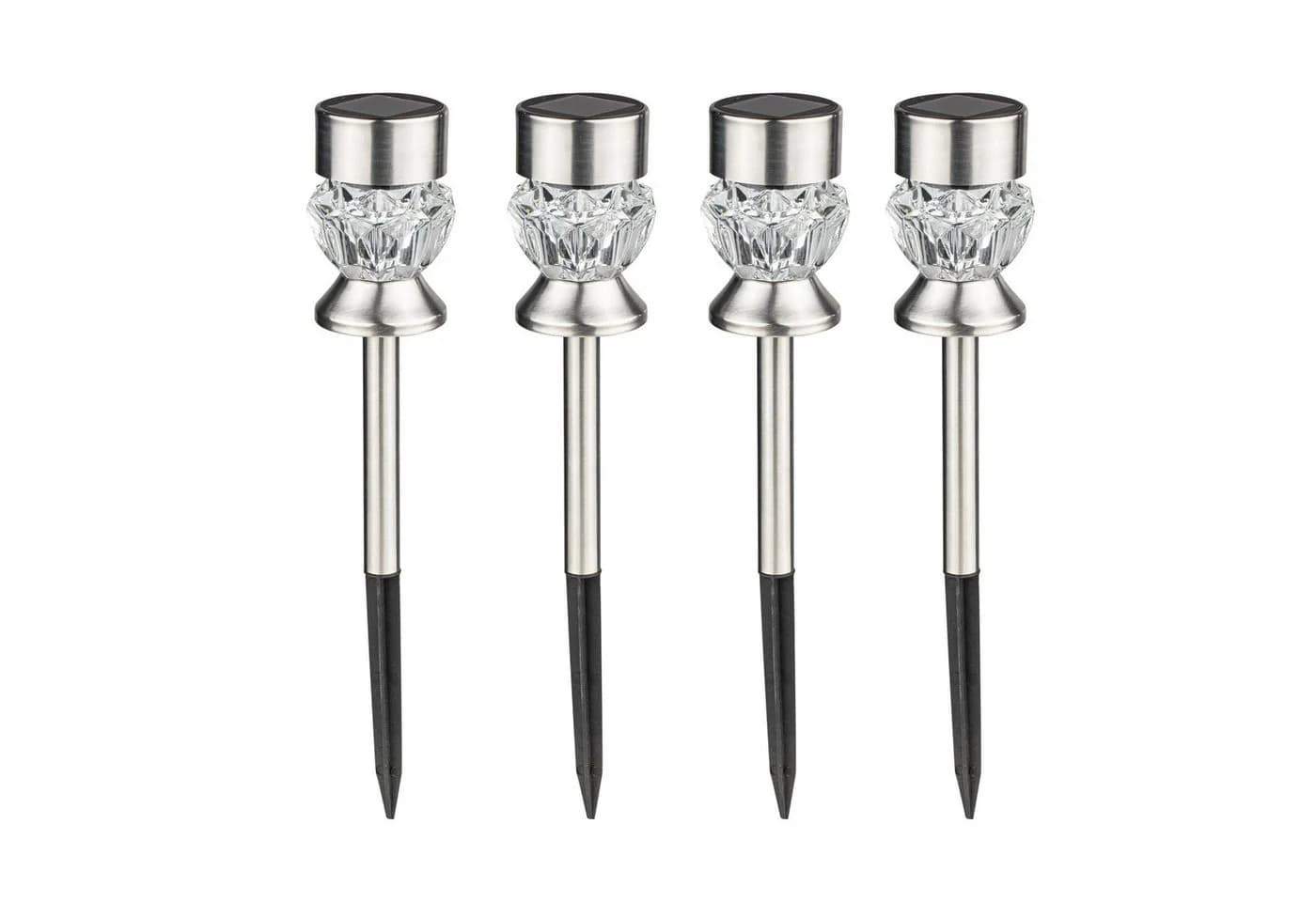 Haushalt International LED Solarleuchte 4er Set Farbwechsel Gartenstecker