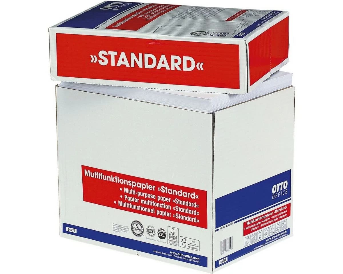 Otto Office Druckerpapier Standard DIN A4 80g/m² 2500 Blatt Weiß