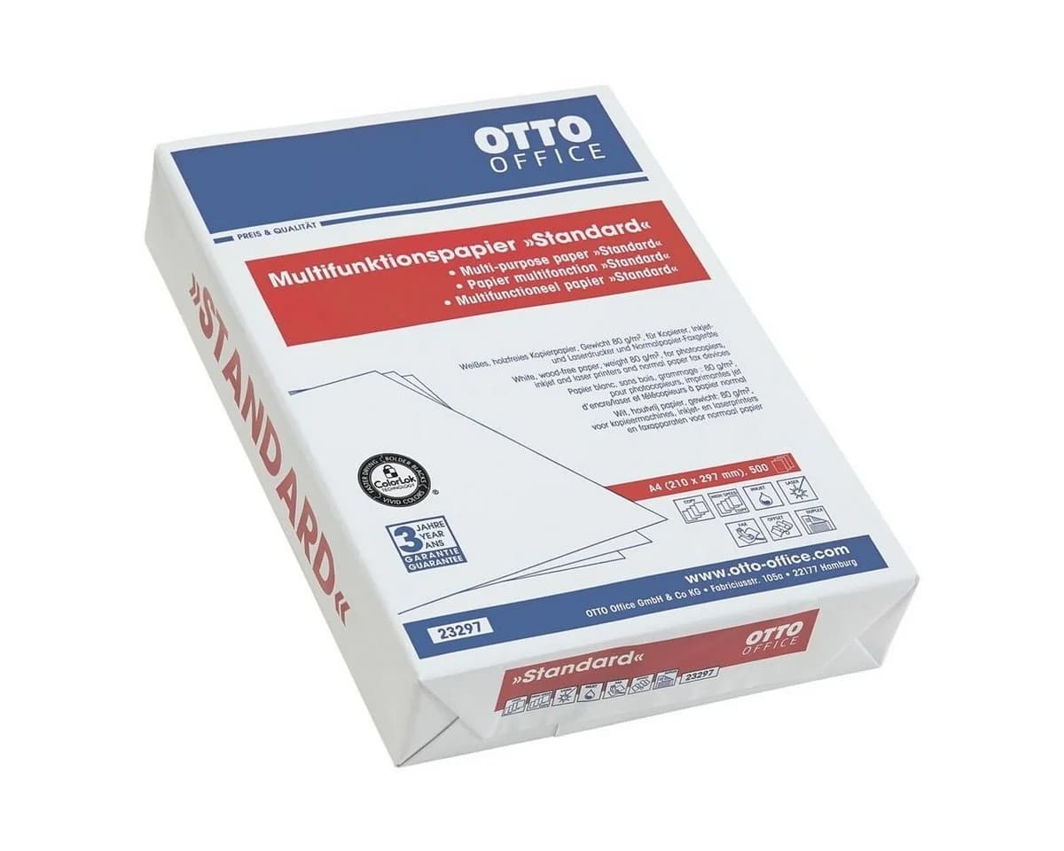 Otto Office Druckerpapier Standard DIN A4 80 g/m² Weiß 500 Blatt