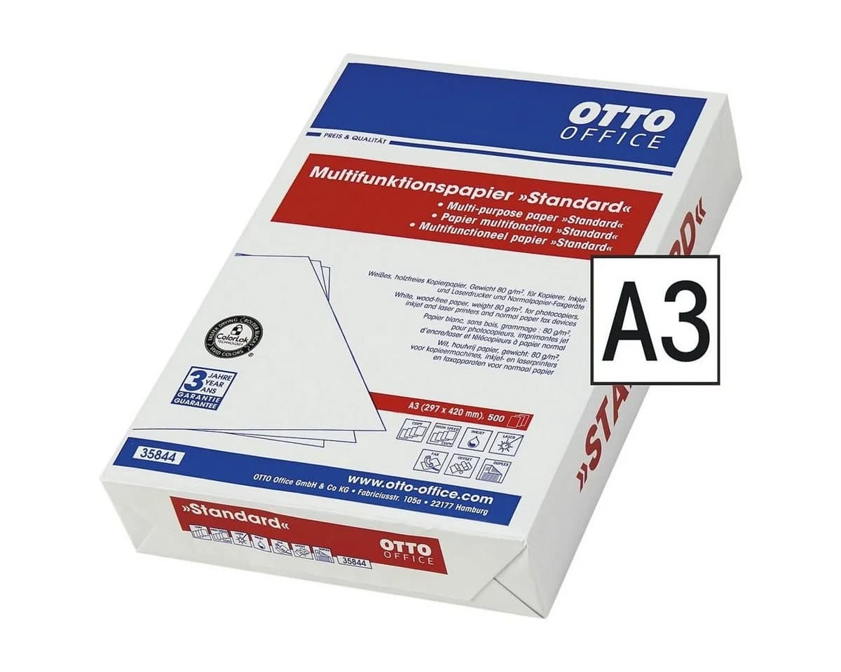 Otto Office Druckerpapier Standard DIN A3 80g/m² Weiß