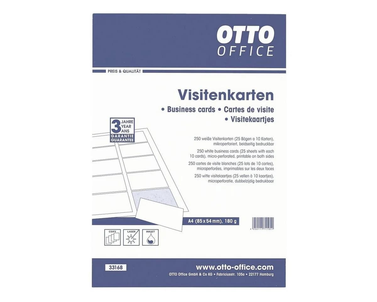 Otto Office Visitenkarten 250er-Pack hochweiß mikroperforiert