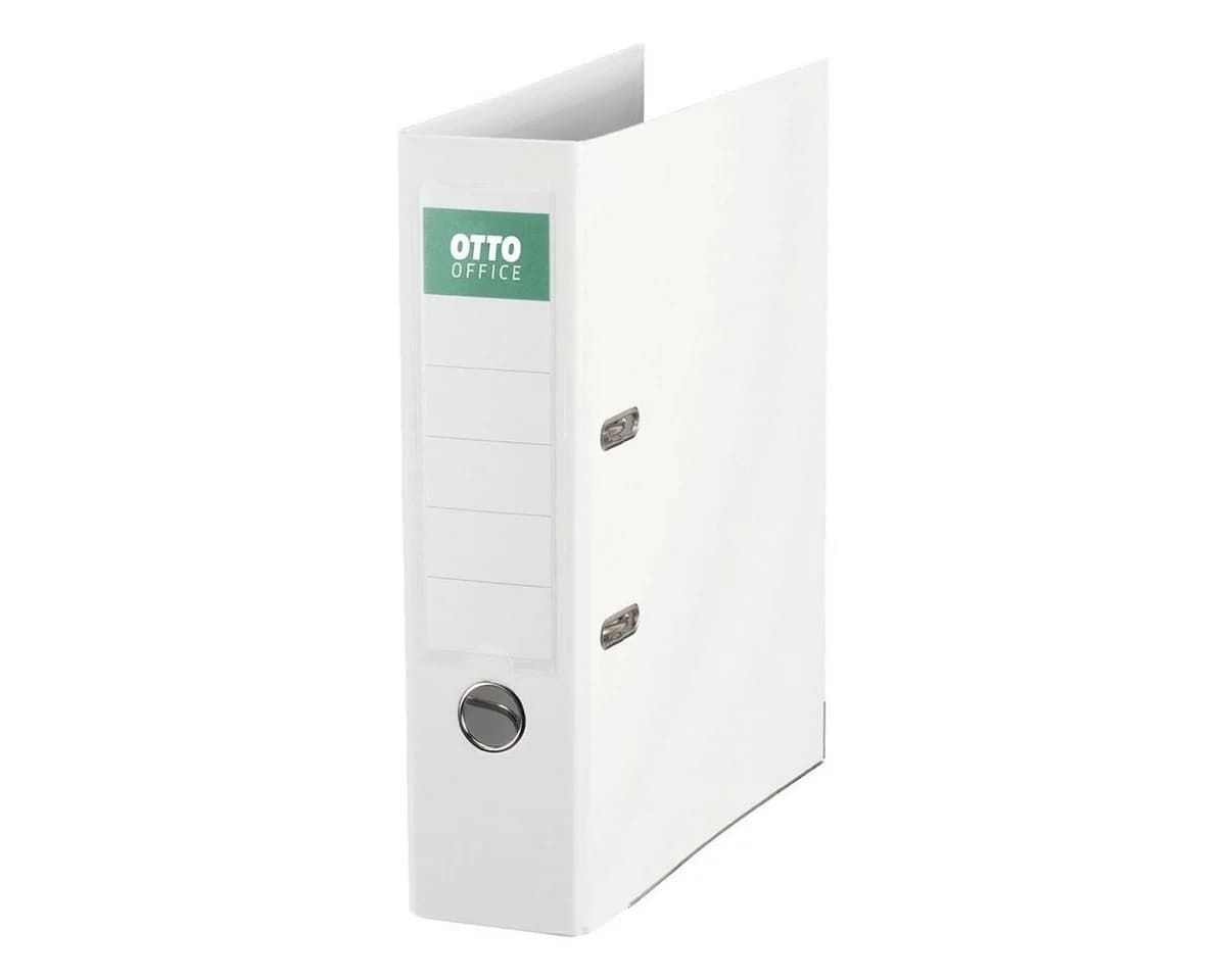 Otto Office Aktenordner Exclusive II DIN A4 8cm Rückenbreite Weiß Polypropylen