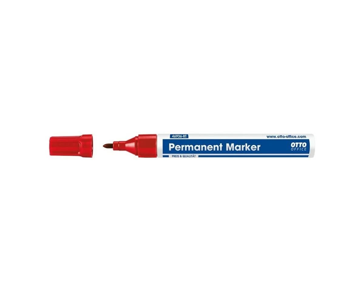 Otto Office Permanentmarker Rot Aluminium Rundspitze