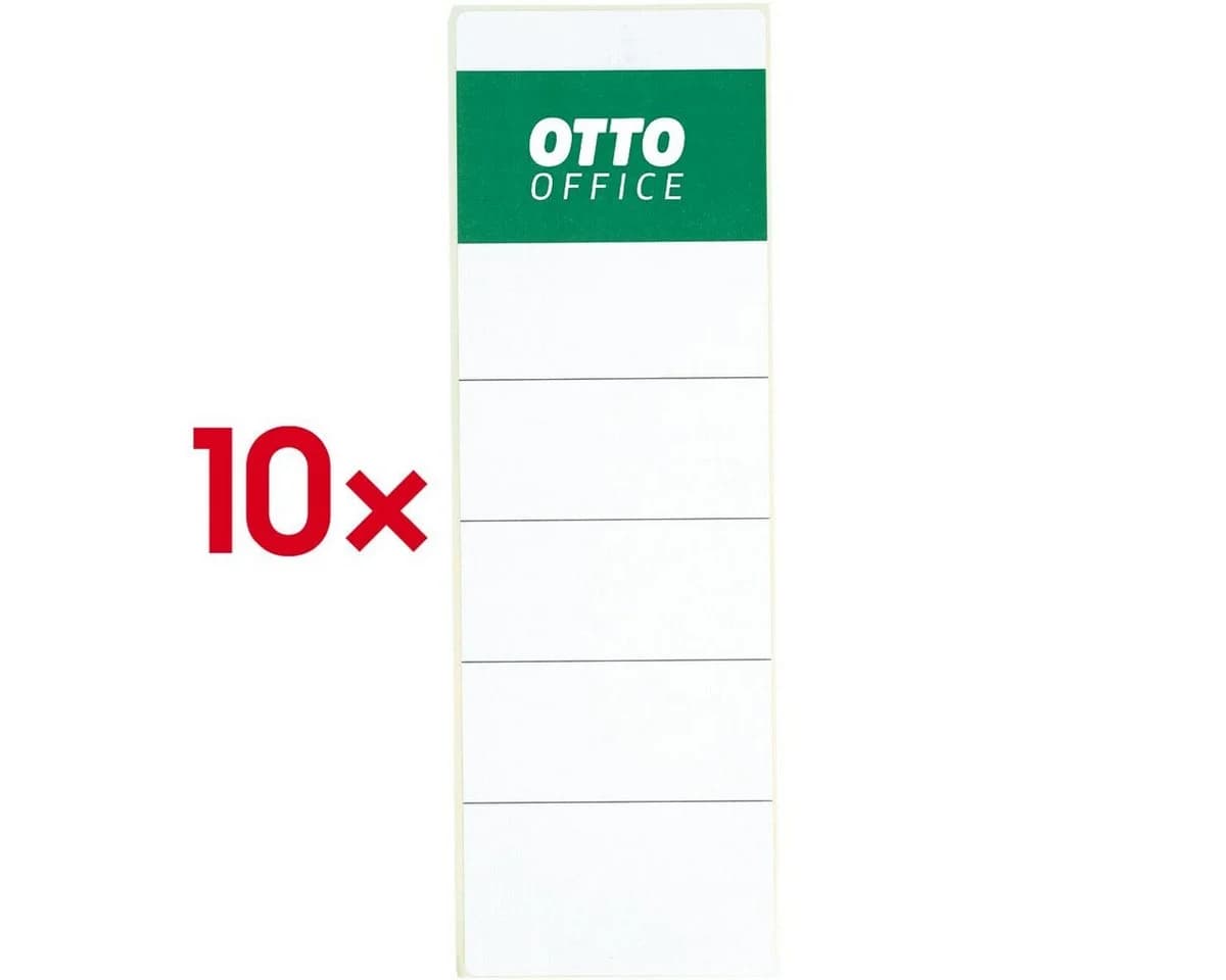 Otto Office Etiketten für Ordner 10 Stück Weiß Selbstklebend