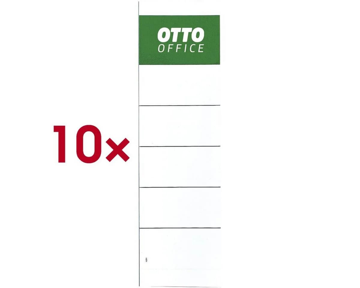 Otto Office Ordner-Rückenschilder 54x190mm Weiß Einsteck