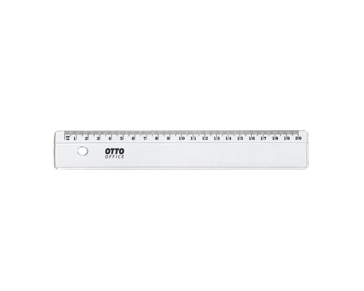 Otto Office Lineal 20 cm transparent mit Tuschekante