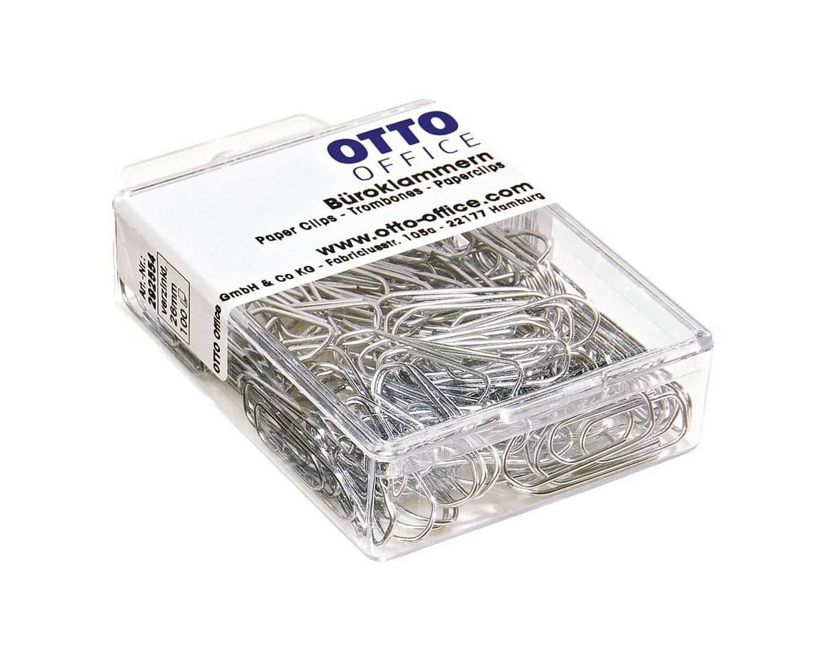 Otto Office Büroklammer 26 mm Verzinkt Silber Eckig