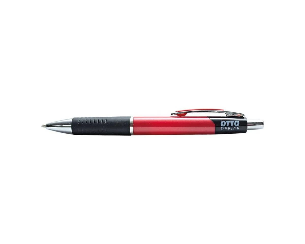 Otto Office Kugelschreiber KS4 Rot mit Druckmechanik und Taschenclip