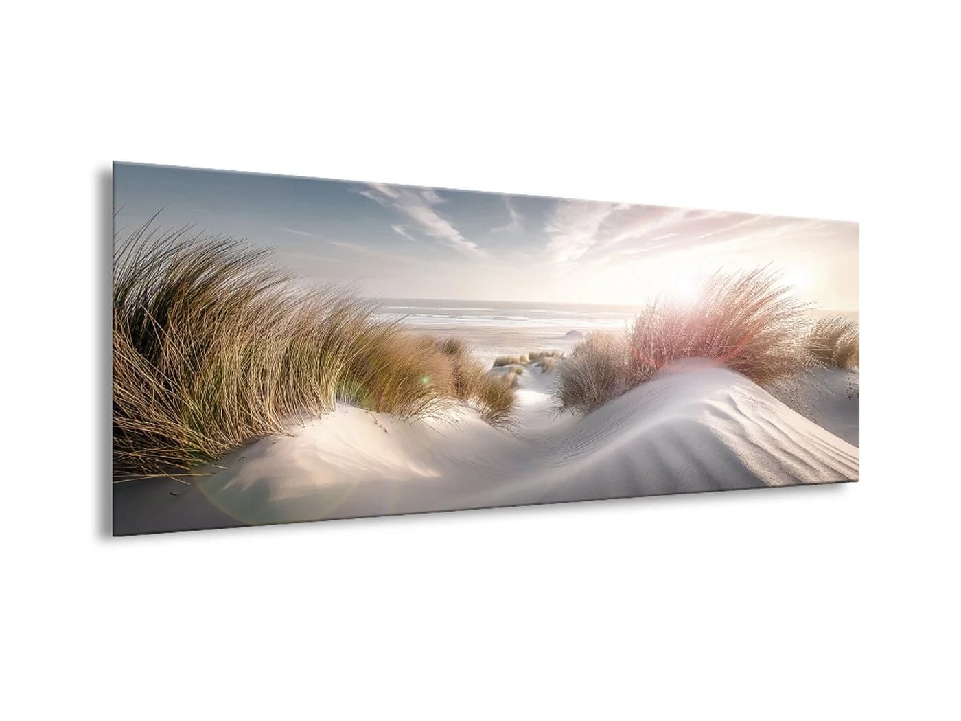 artissimo Glasbild Dünenlandschaft 80x30 cm Modern Maritim