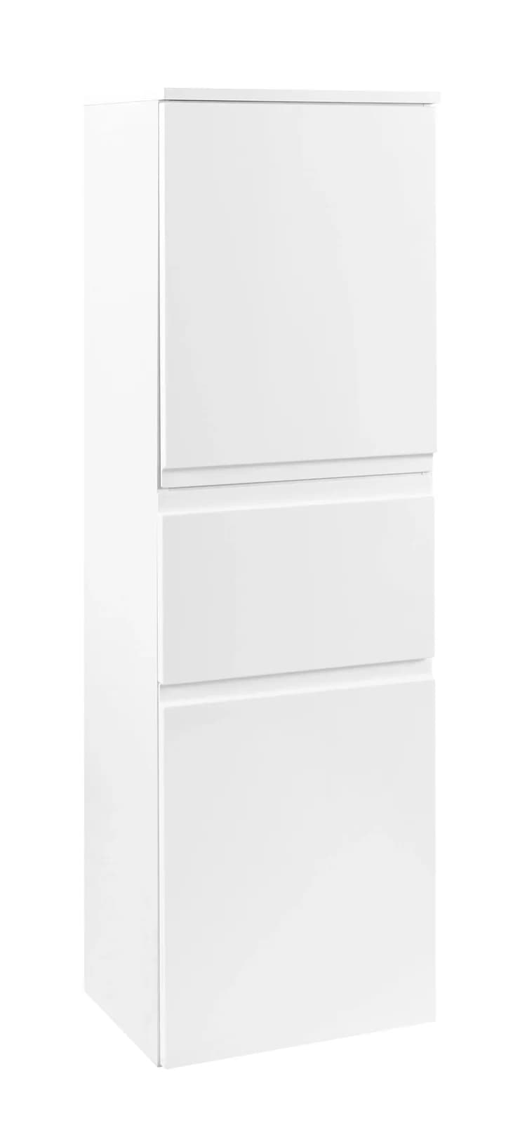 Midischrank WELLTIME Cardiff Weiß Hochglanz Softclose
