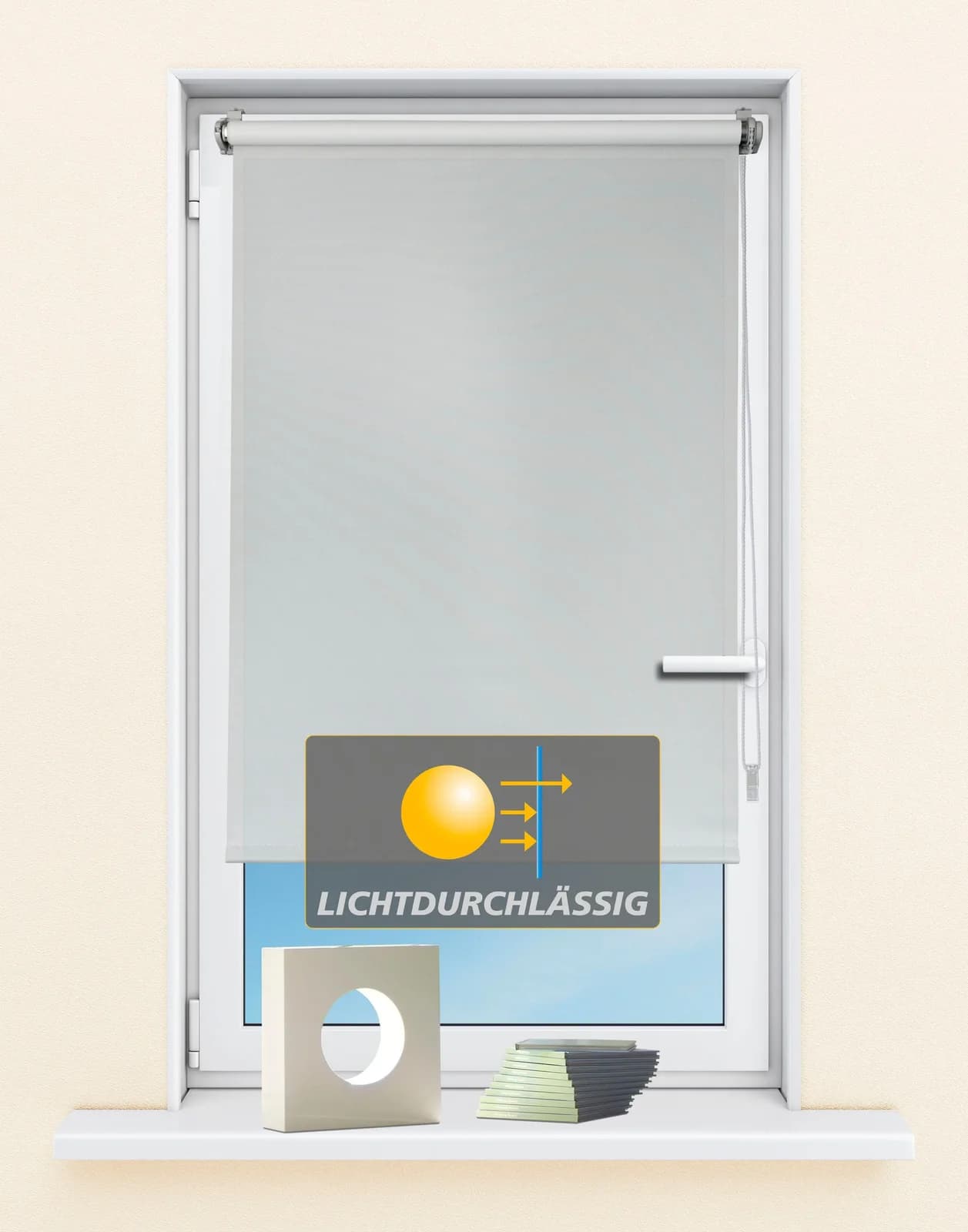 Seitenzugrollo KUTTI 'Ida' Lichtschutz Klemmfix