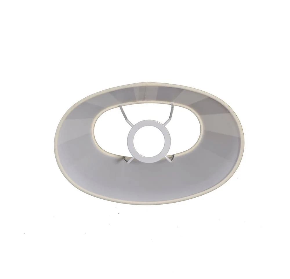 Dirk Davids Leuchten GmbH Lampenschirm Oval Streifen Hell Olive Grau 25x15x16cm