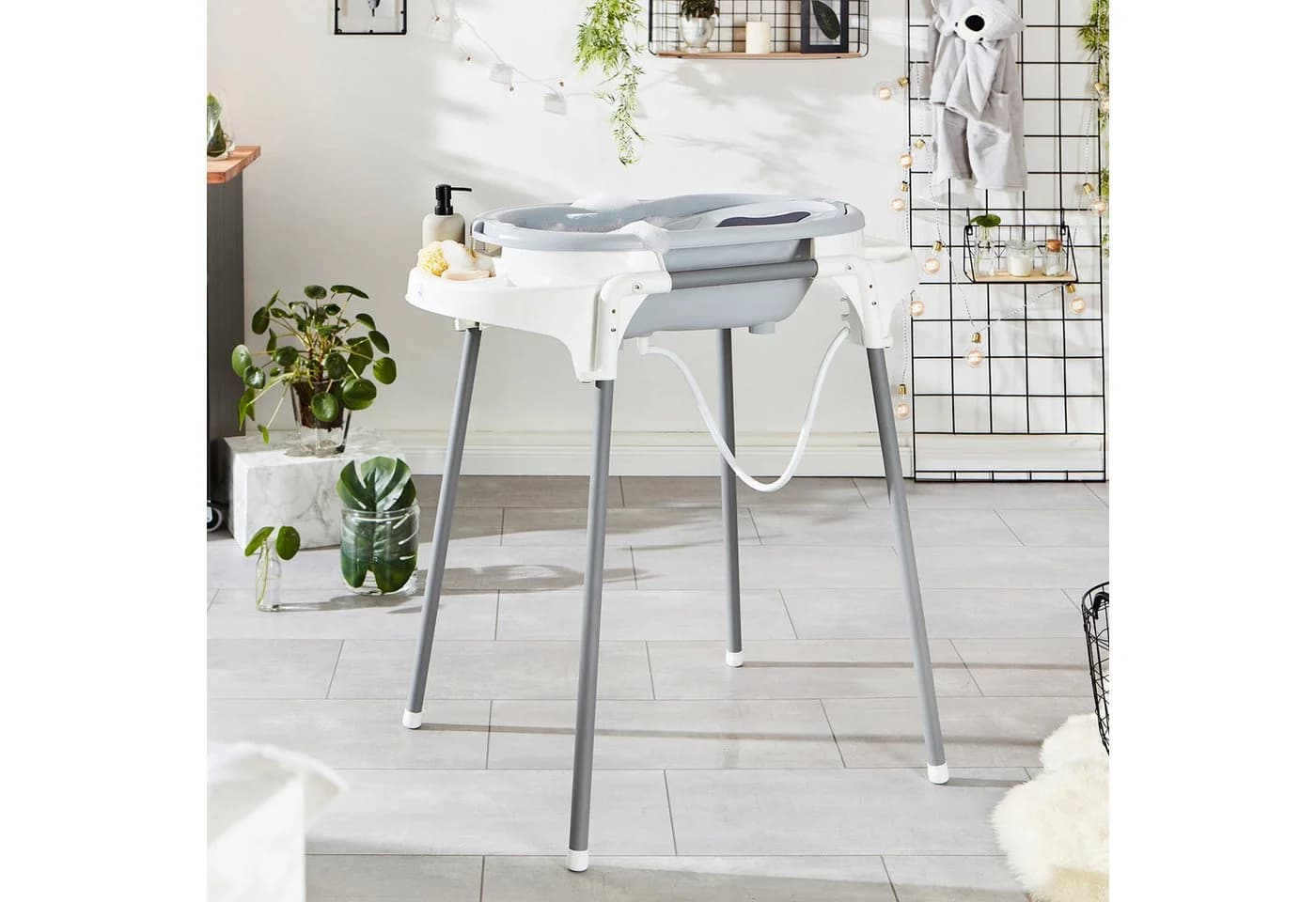 Rotho Babydesign Badewanne TOP mit Ständer Grau