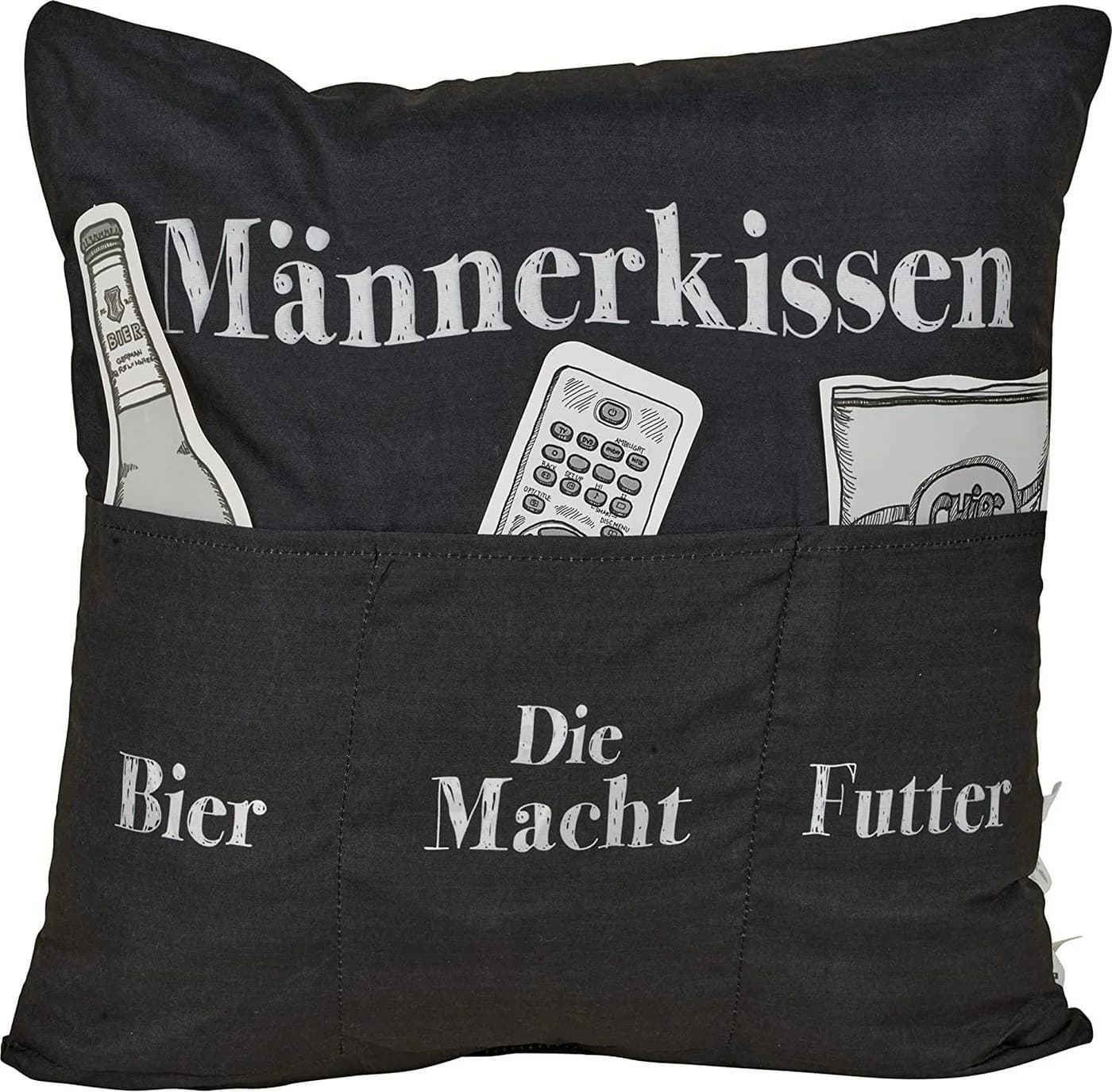 HERGO Creation Sofahelden Kissen mit Taschen Männerkissen
